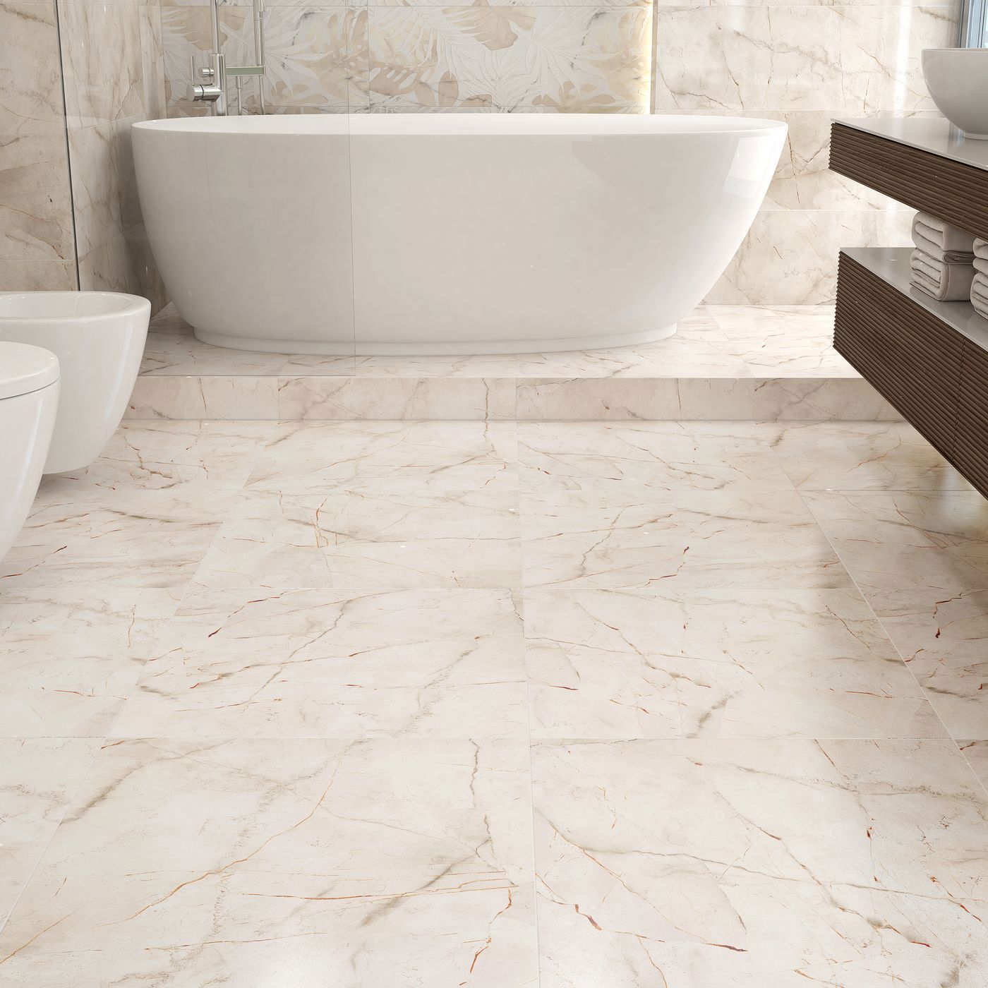 Изображение товара Плитка Керамин Илиада 1 30x90 30x90см 1.35 м² цвет белый