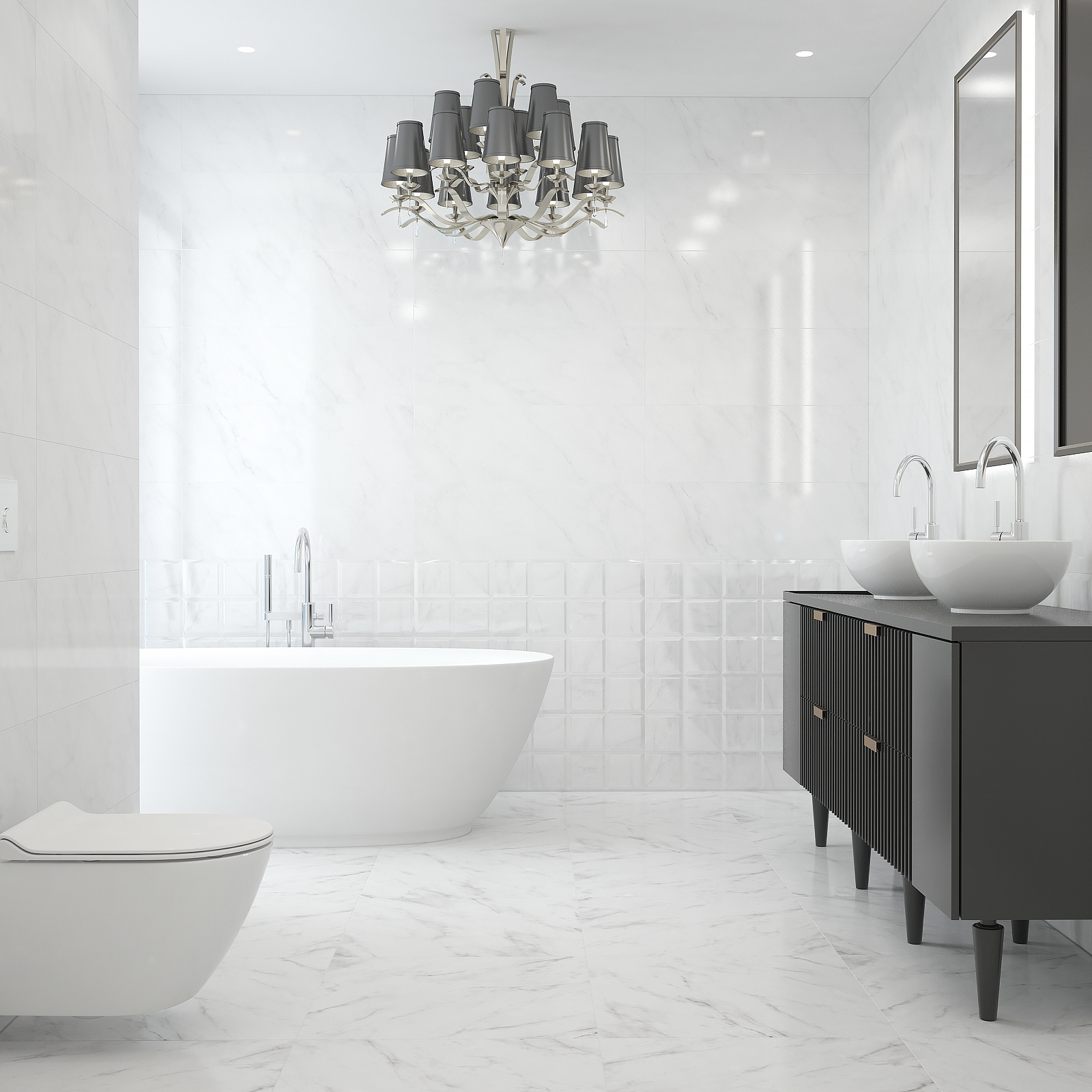 Изображение товара Плитка Керамин Монте 7 30x90 30x90см 1.35 м² цвет белый