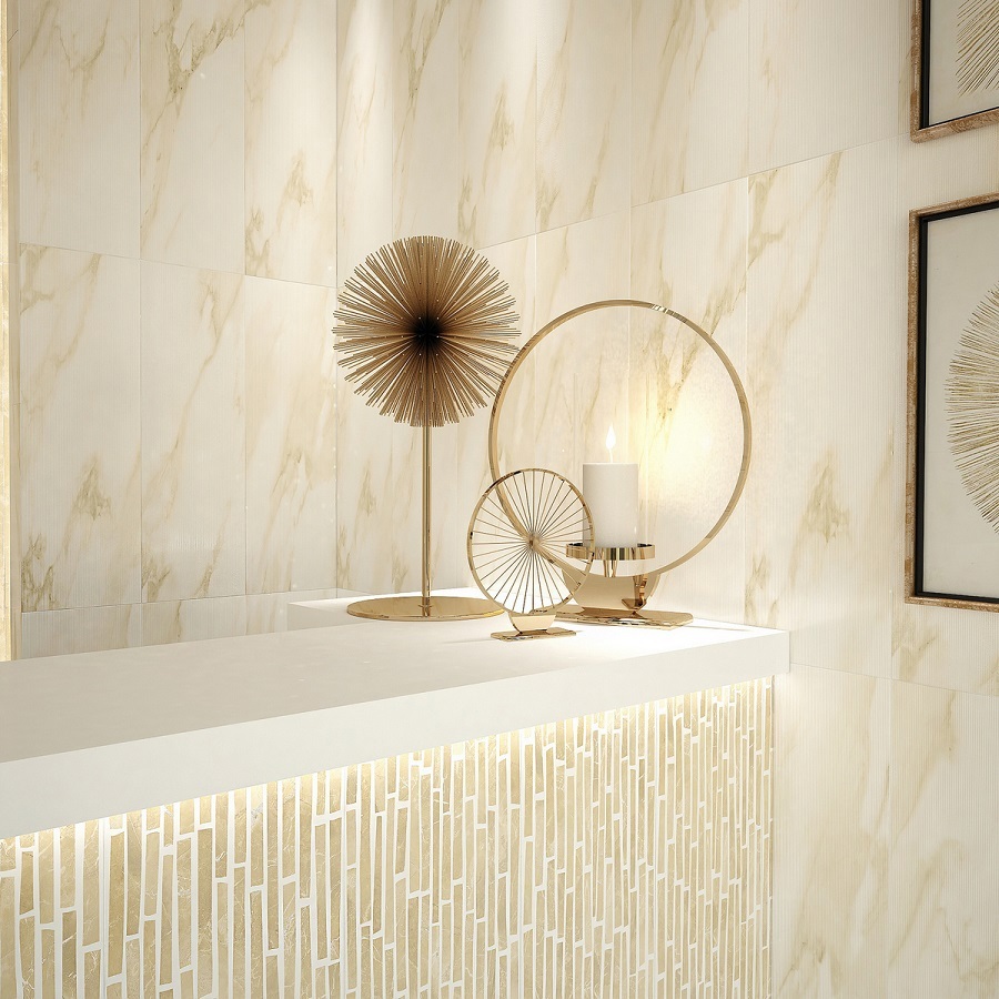 Изображение товара Плитка керамическая Керамин Монако 3 25x75 светлый бежевый для стен