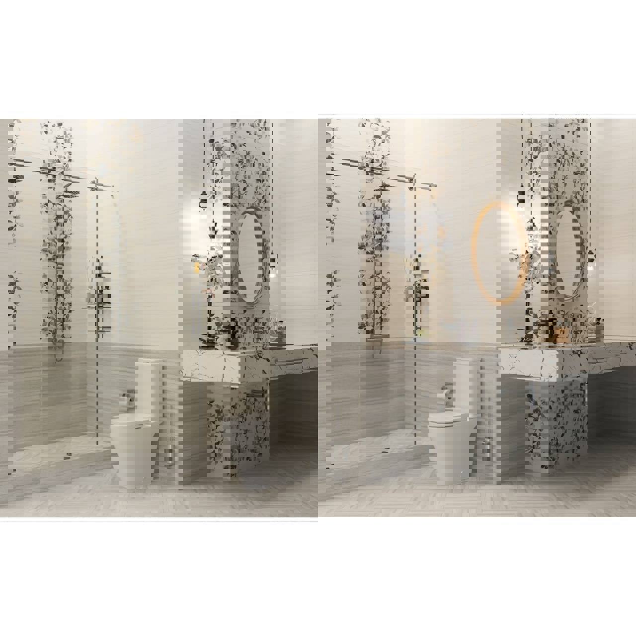 Изображение товара Керамин Ванкувер 1 30x60 настенная плитка серый светлый 5 рисунков