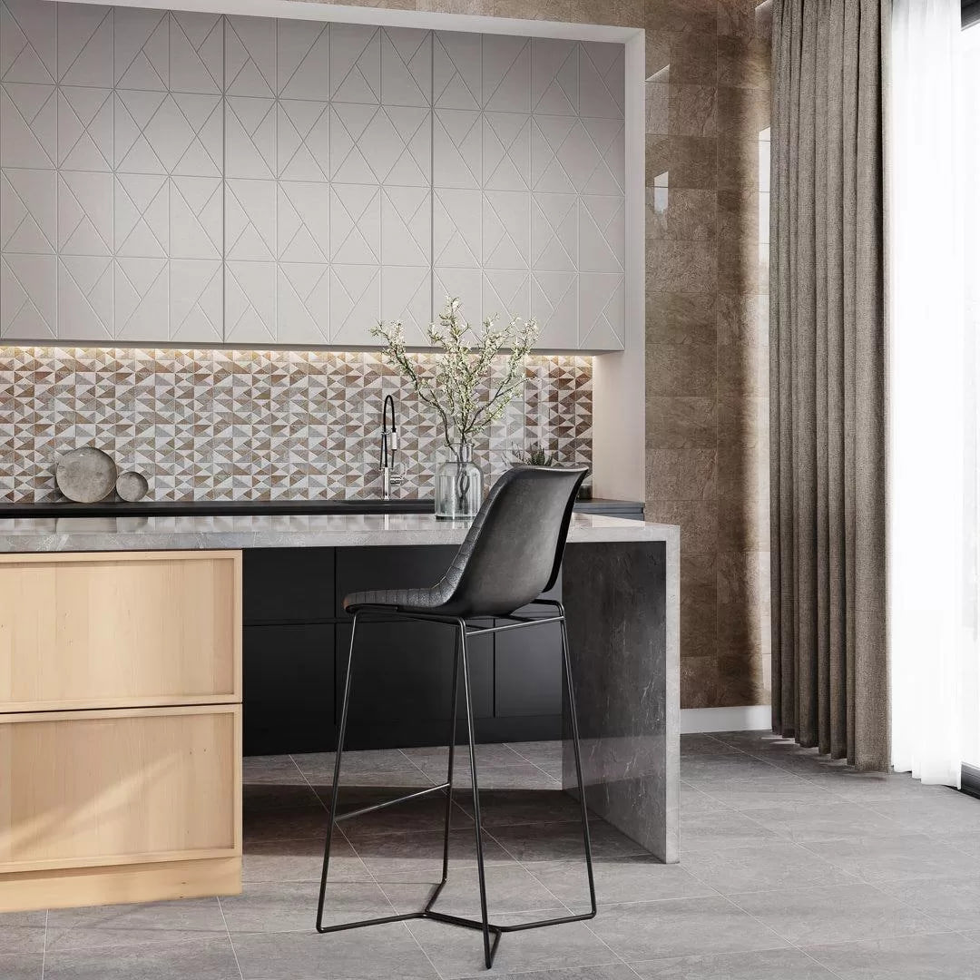 Изображение товара Настенная плитка Kerama marazzi Каприччо 8353 20x30см 1.5 м² цвет серый