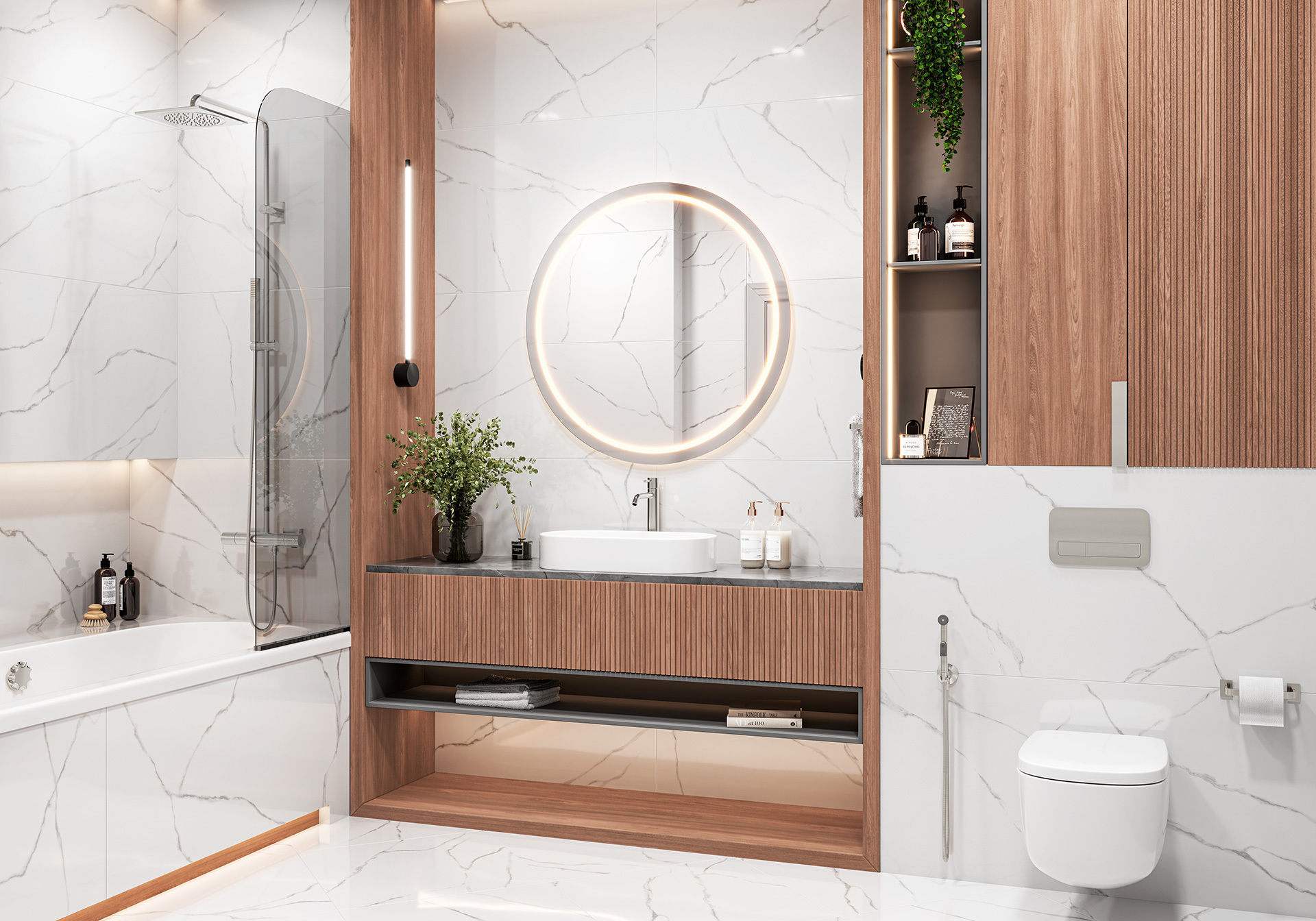 Изображение товара Керамогранит Atlantic Marble 60x120 см белый полированный для пола и стен