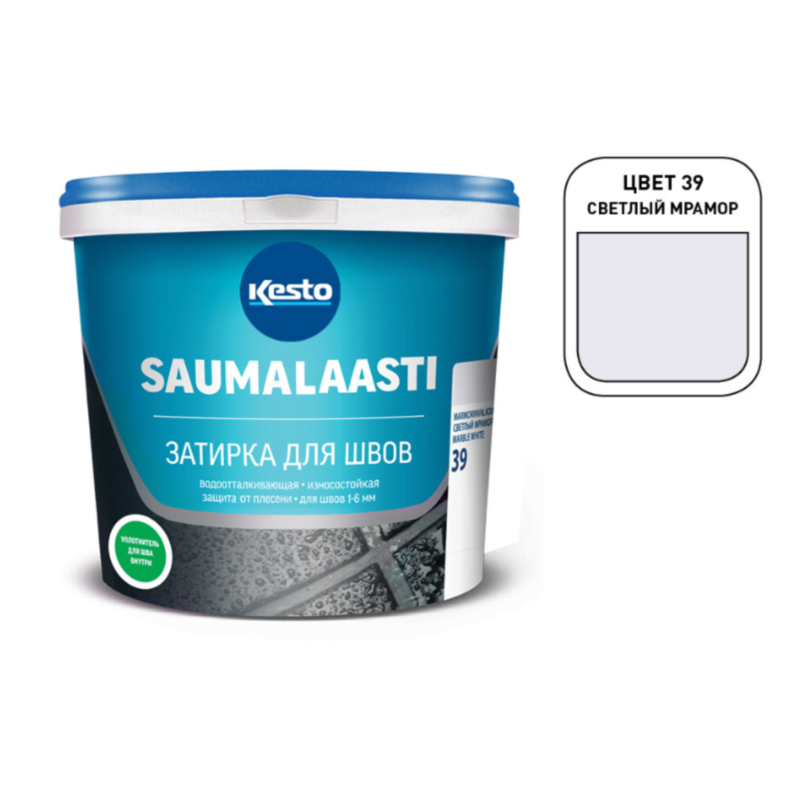 Изображение товара Затирка Kesto Saumalaasti 39 для керамики 10 кг белая
