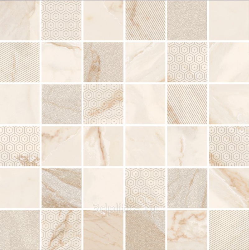 Изображение товара Декоративная мозаика Kerlife Calacatta Gold M 30x30см бежевый