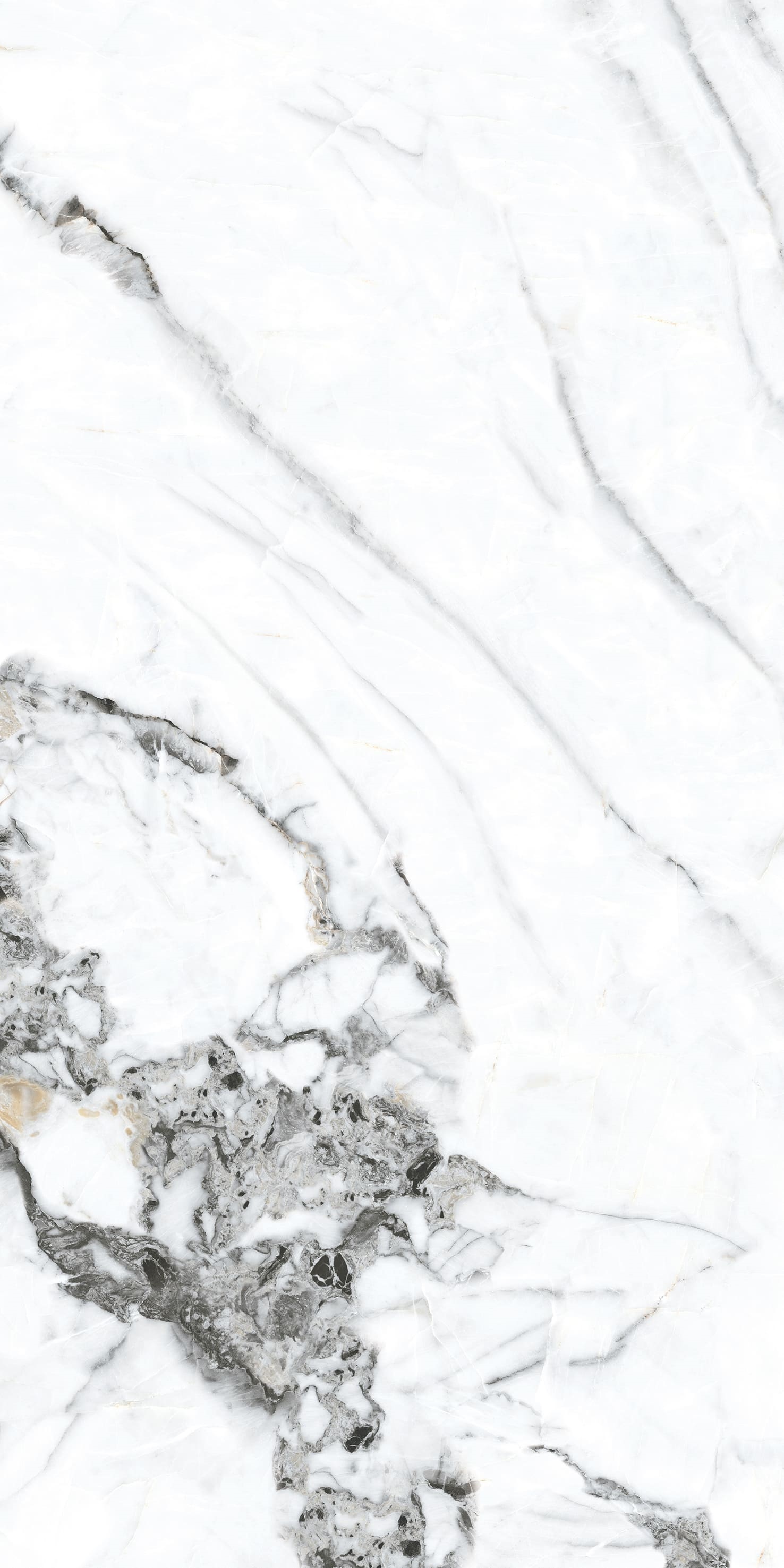 Изображение товара Керамогранит BASCONI HOME Bianco Gold 4 60x120 см глянцевый с золотыми прожилками