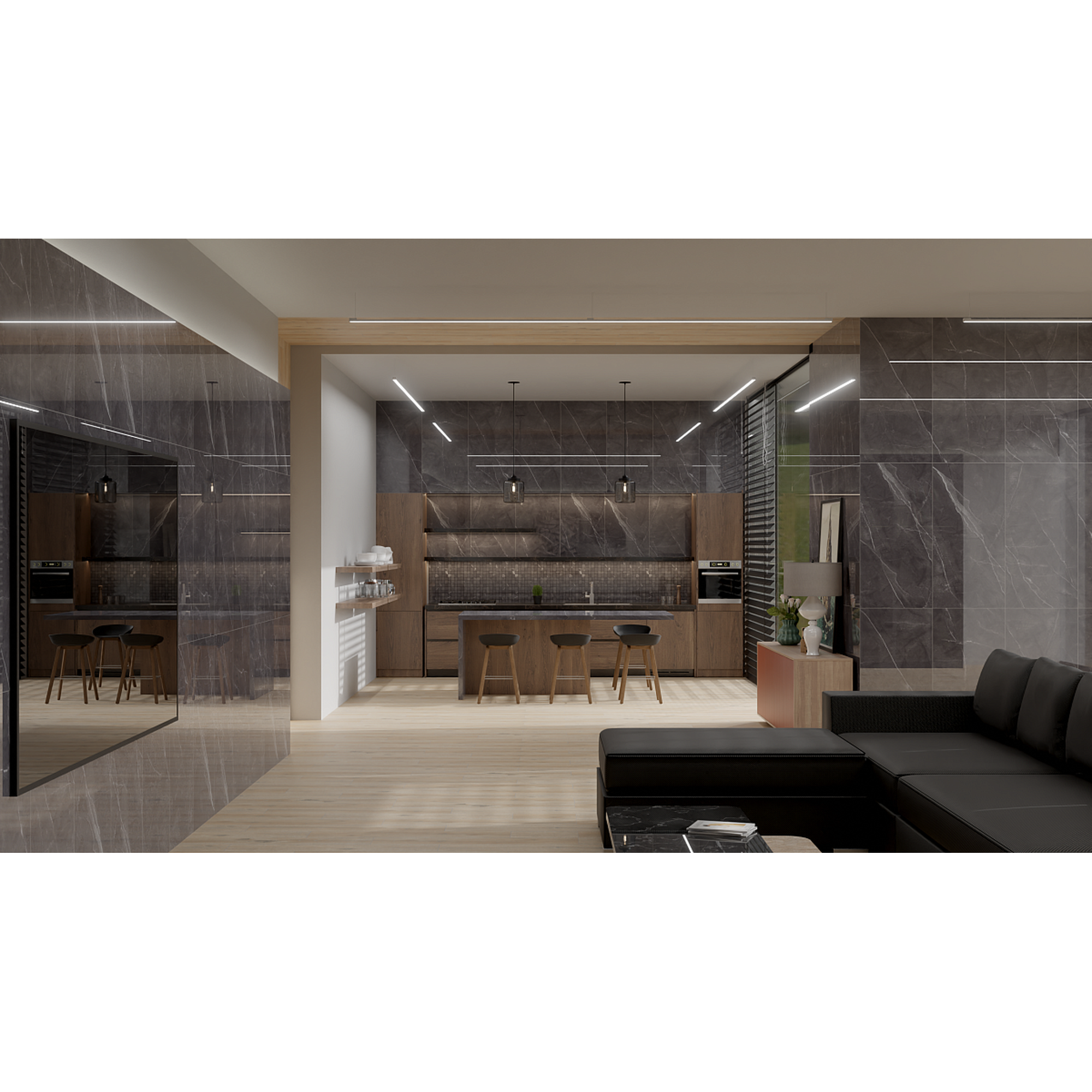 Изображение товара Керамогранит Absolut Gres Armani Black 60x120 см, черный, полированный, индия