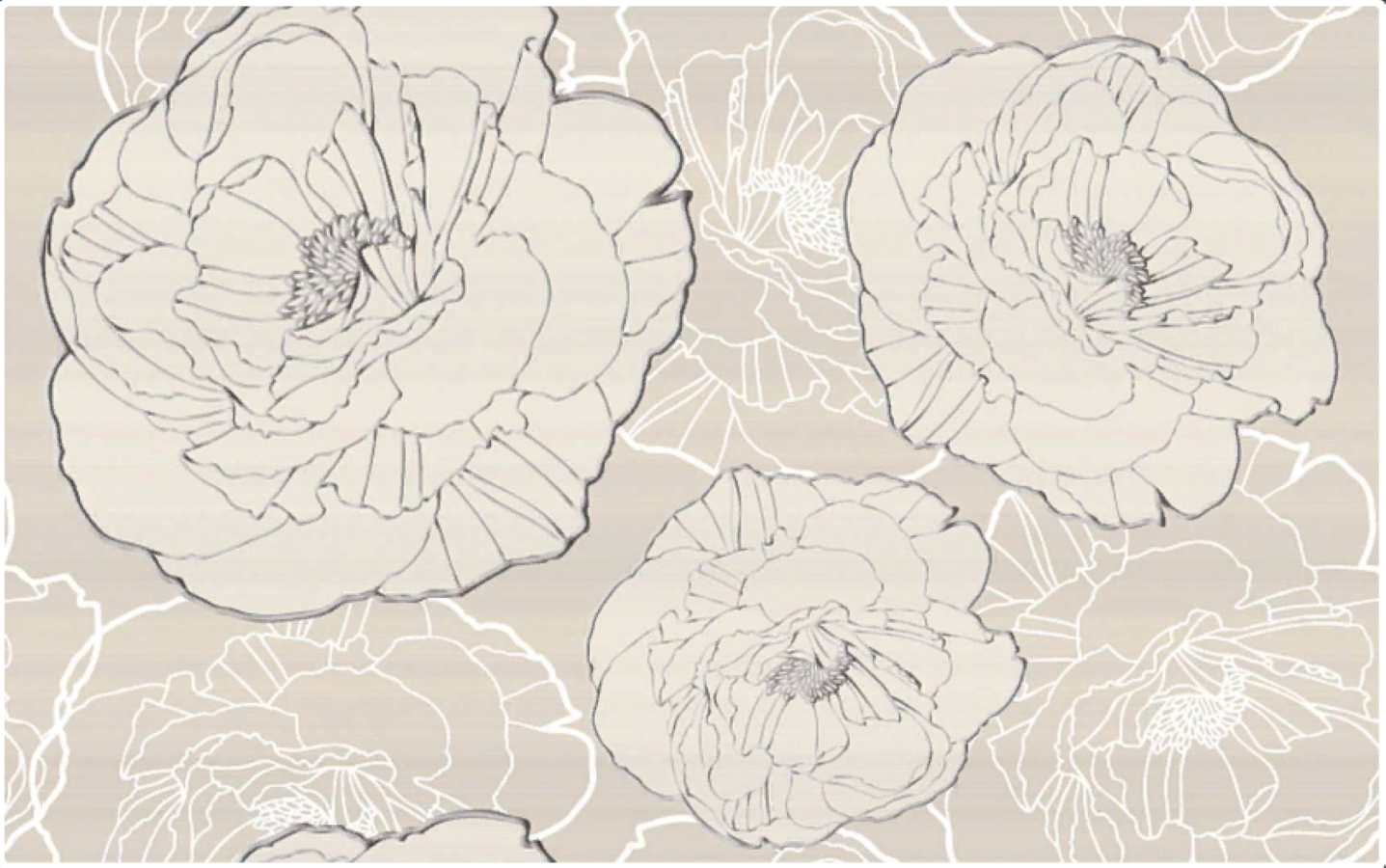 Изображение товара Настенная плитка Terracotta Flower 13758 20x30см 0.96 м² цвет серо-бежевый