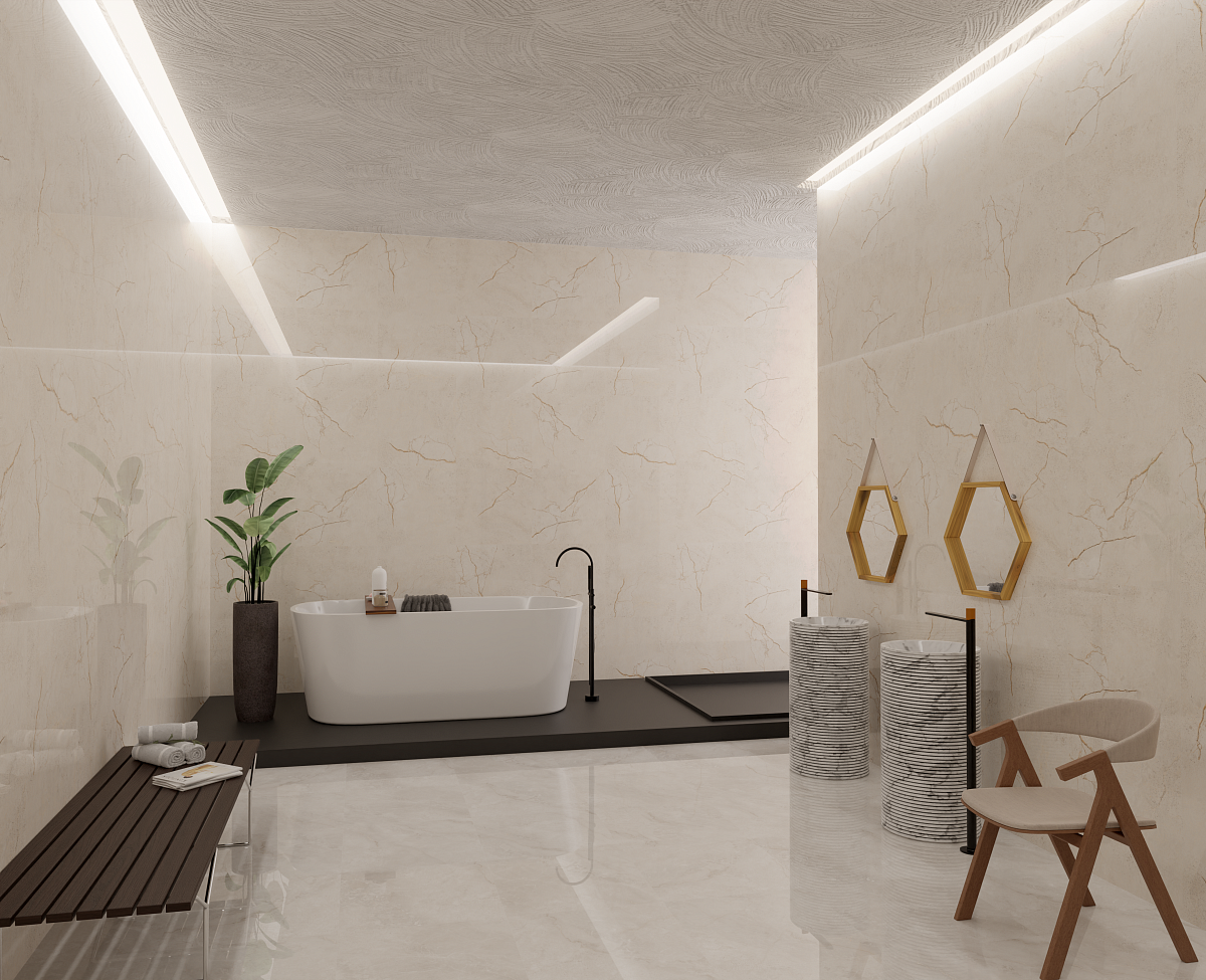 Изображение товара Керамогранит Absolut gres Andrea creama AB 1197G 60x120см 1.44 м² цвет светло-бежевый