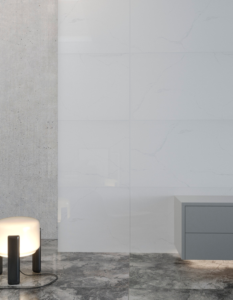 Изображение товара Керамогранит Smregion Текст DST120x20x600 120x60см 2.16 м² белый