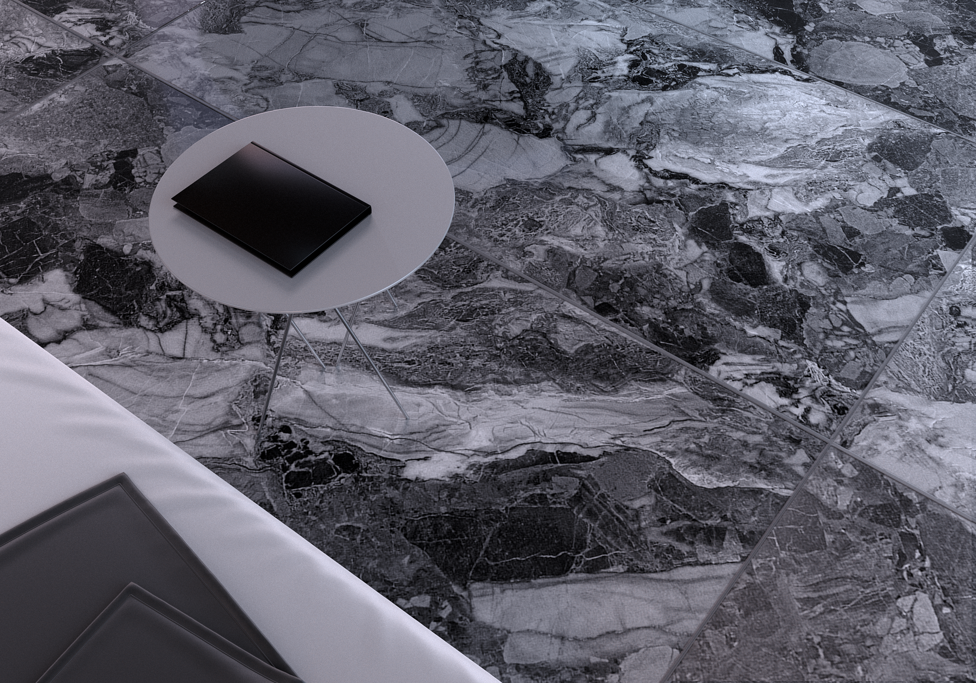 Изображение товара Керамогранит Smregion 120x60 см серый мраморный гиперпрочный для облицовки фасадов и пола