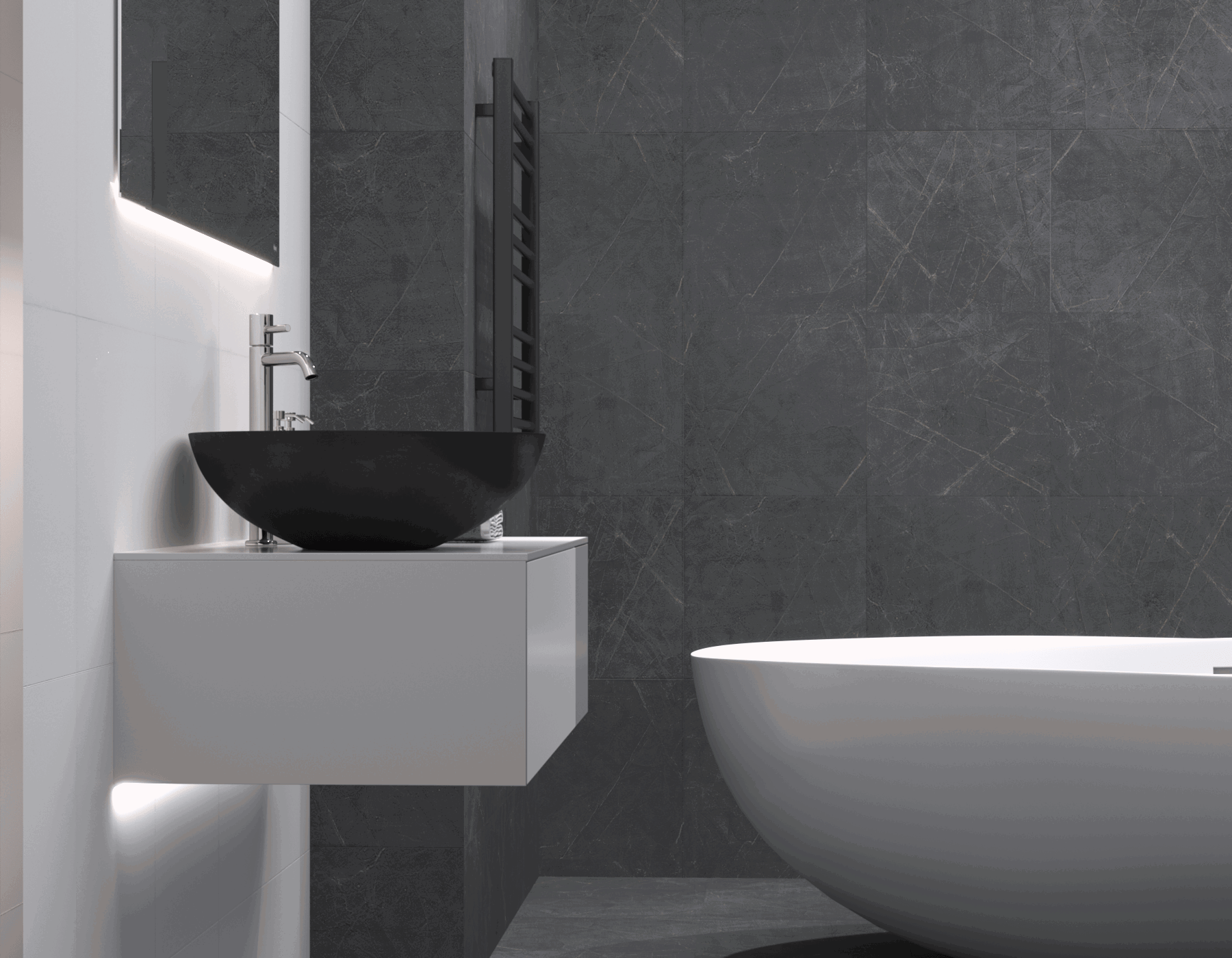 Изображение товара Керамогранит Smregion Imperial Grey 60x60 см для внутренней и внешней облицовки