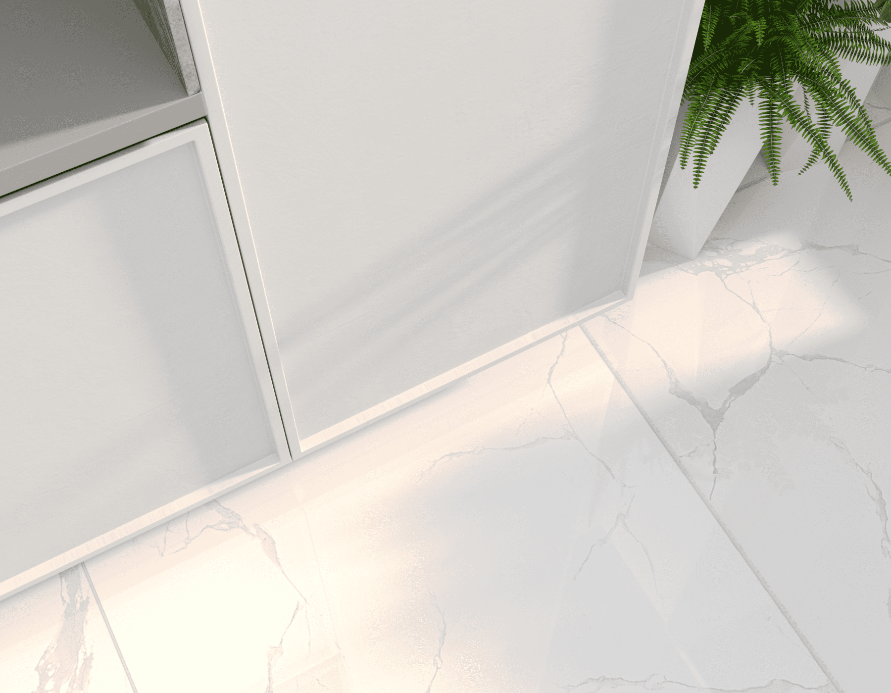 Изображение товара Керамогранит Smregion Y9300 80x80 см белый глянцевый мраморный эффект