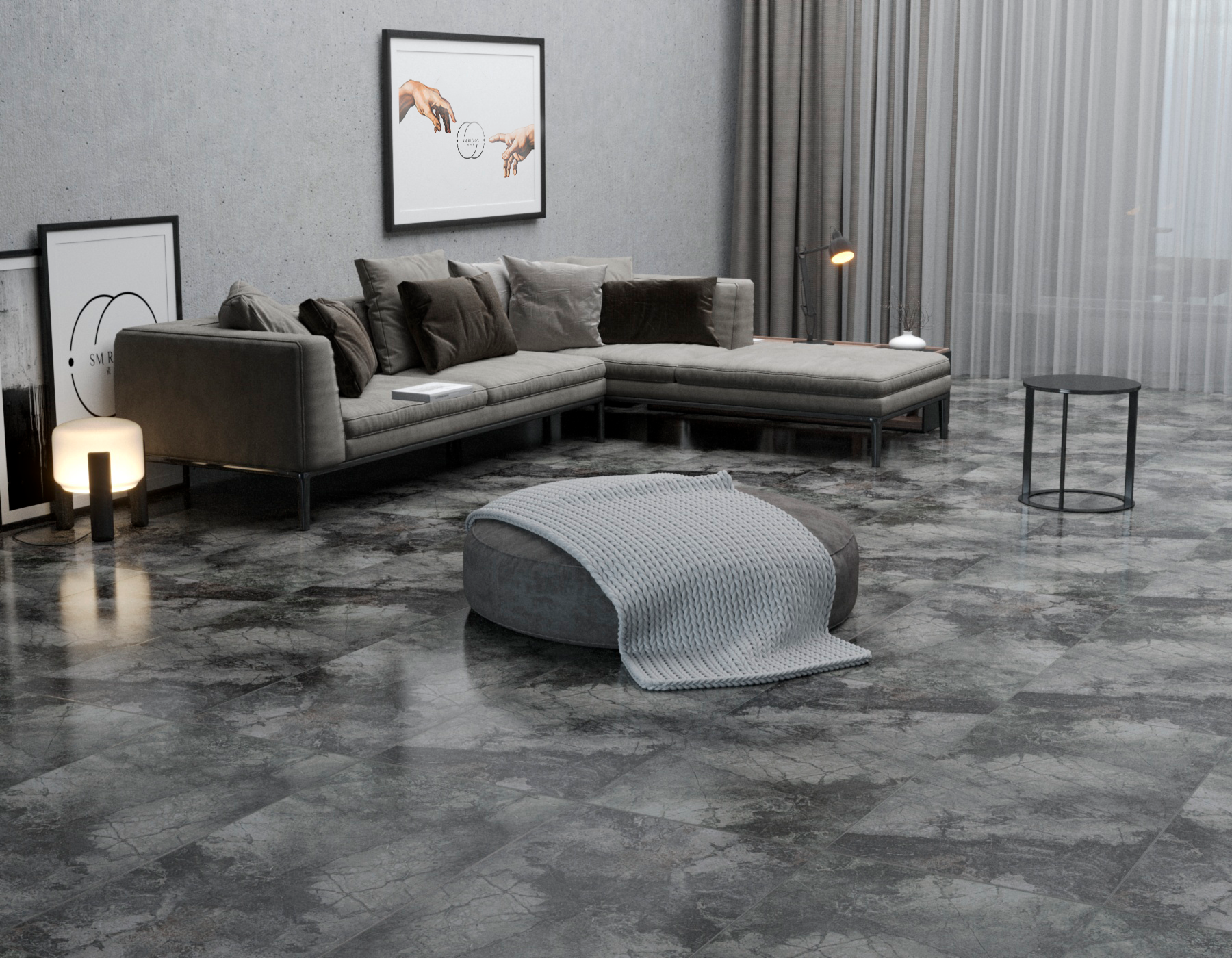 Изображение товара Керамогранит Smregion Текст MT12619 120x60 120x60см 2.16 м² цвет серый