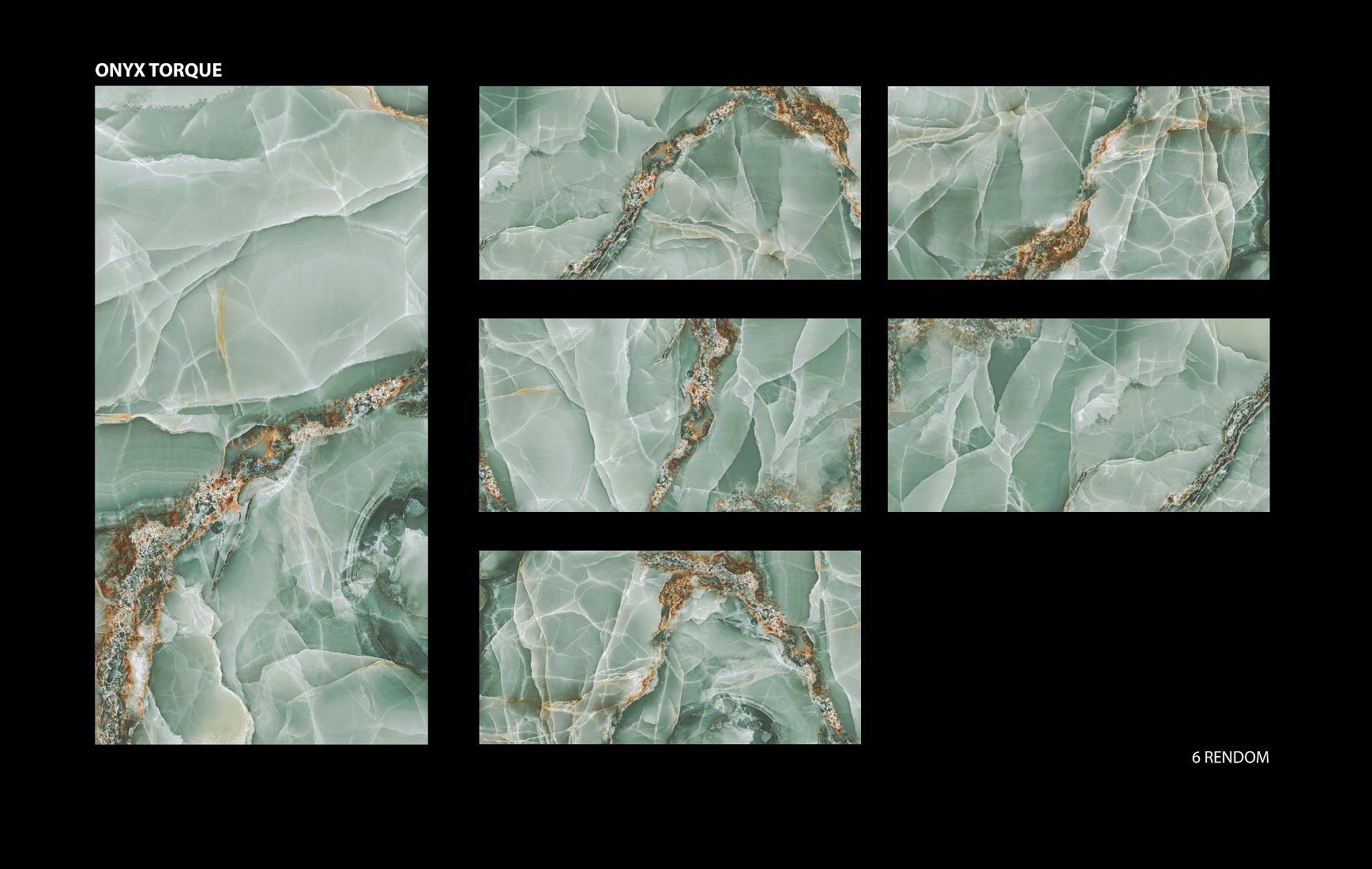 Изображение товара Керамогранит A-ceramica Onyx 17208 60x120 см бело-зеленый для пола и стен