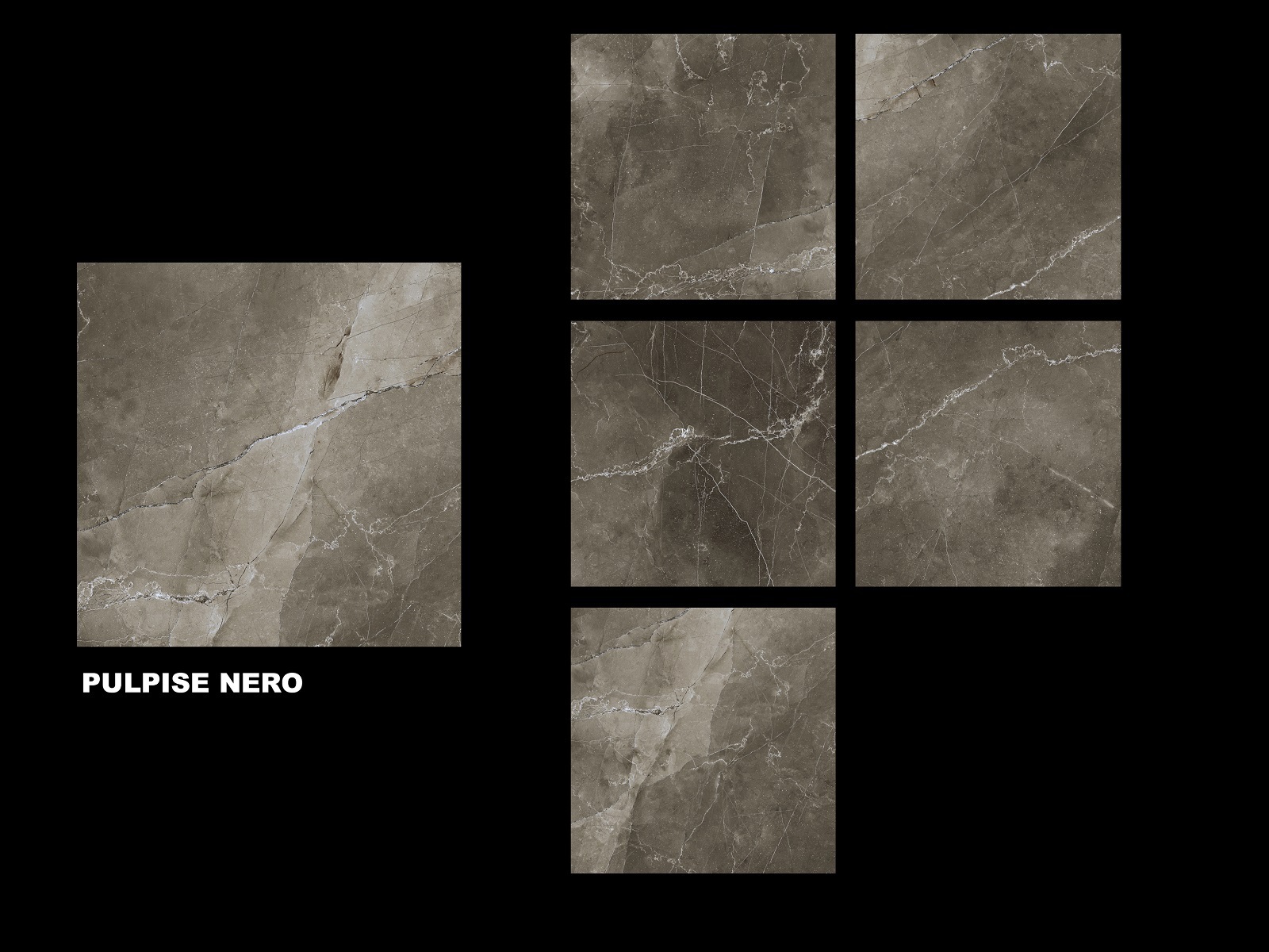 Изображение товара Керамогранит A-ceramica Pulpis 60x60см темно-серый для пола и стен