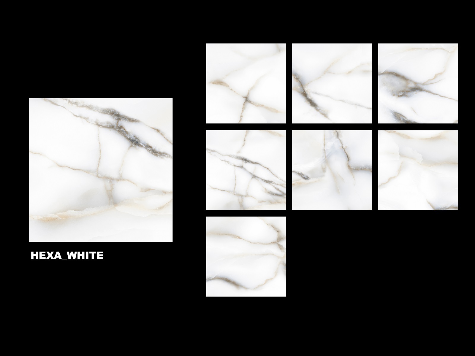 Изображение товара Керамогранит A-ceramica Hexa 60x60 см белый с прожилками для пола и стен