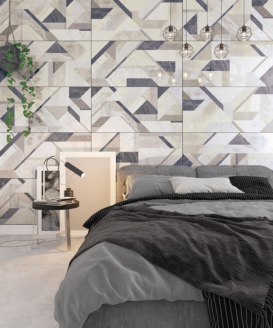 Изображение товара Керамическая плитка Bien Infinity Dark Rec Full Lap 60x120 см белого цвета