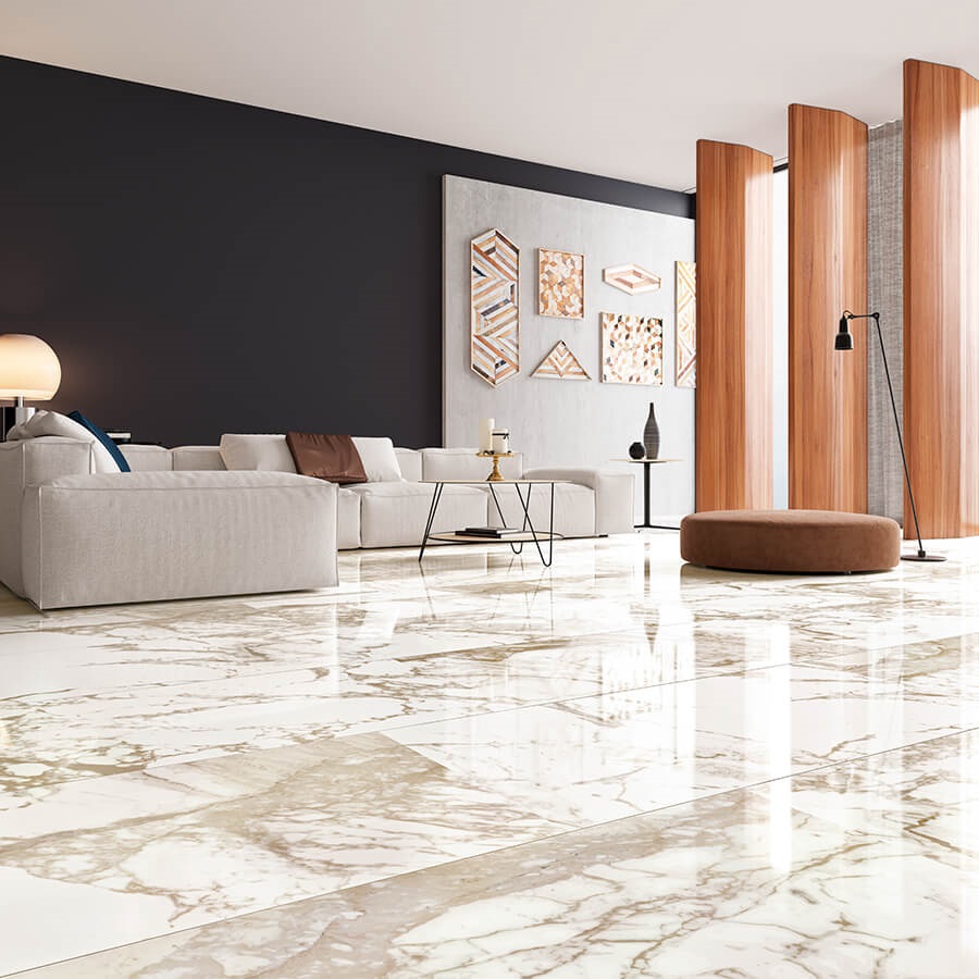 Изображение товара Керамическая плитка Bien Calacatta Oro Rec Full Lap BIEN0032 60x120см 1.44 м² цвет белый