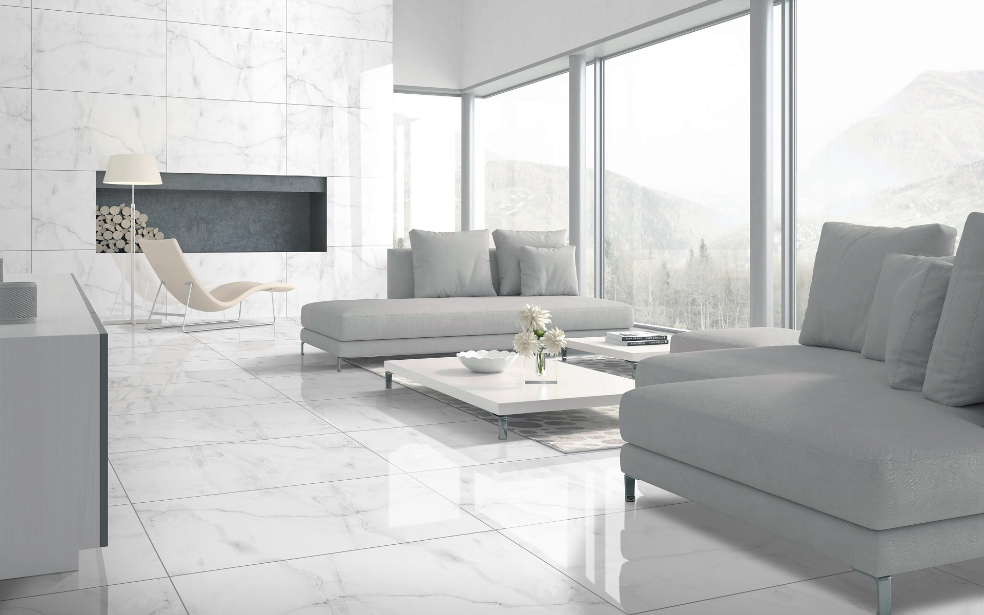 Изображение товара Керамогранит One touch Nepolen 17246 60x120см 1.44 м² цвет белый с серым Изображение товара Керамогранит One touch Nepolen 17246 60x120см 1.44 м² цвет белый с серым