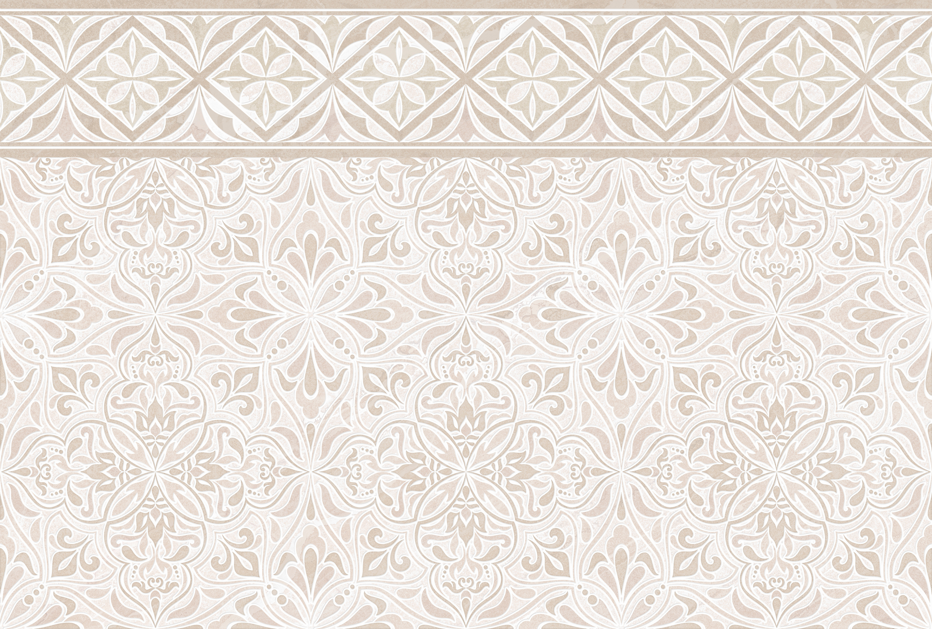 Изображение товара Керамическая настенная плитка Global Tile Gestia GT орнамент 27x40 см бежевый