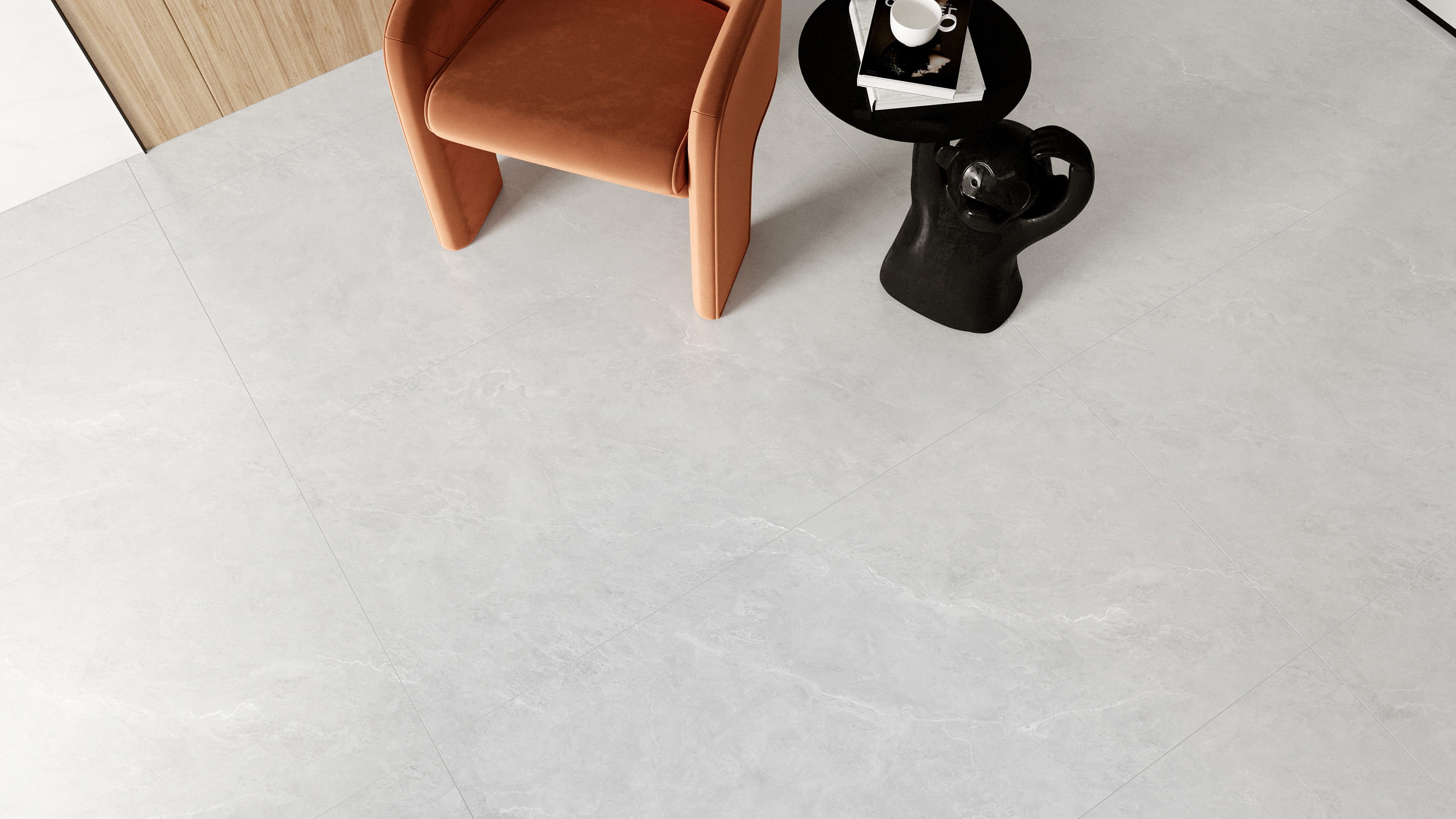 Изображение товара Керамогранит BASCONI HOME Cateye Light Grey 60x120 см мраморный эффект