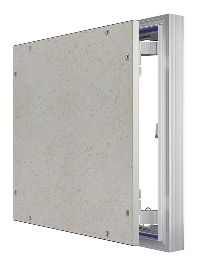 Изображение товара Скрытый ревизионный люк из алюминия 40x40 см Ceramo Optimum с распашной дверцей
