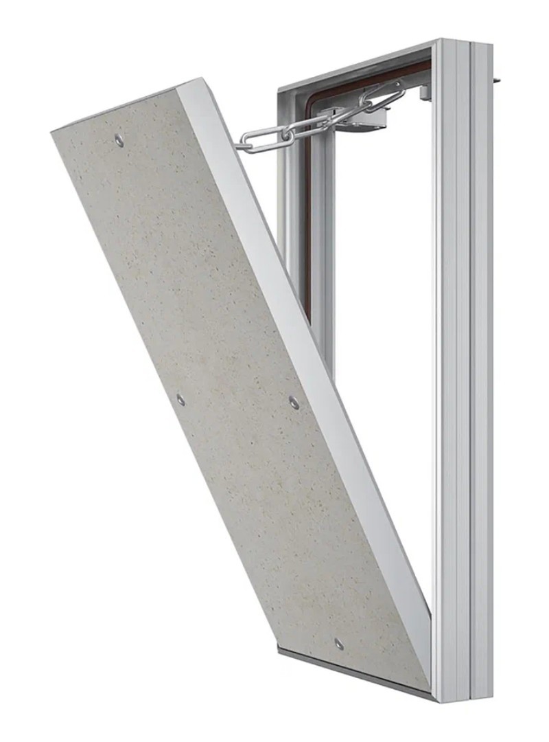 Изображение товара Люк скрытого типа Evecs D2040 Ceramo из алюминия 20x40 см с системой нажимного открытия