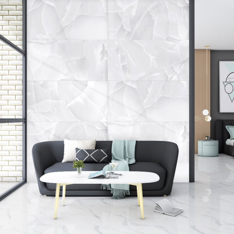 Изображение товара Керамогранит RossaCera Lucent White 120x60 см для интерьера и фасада