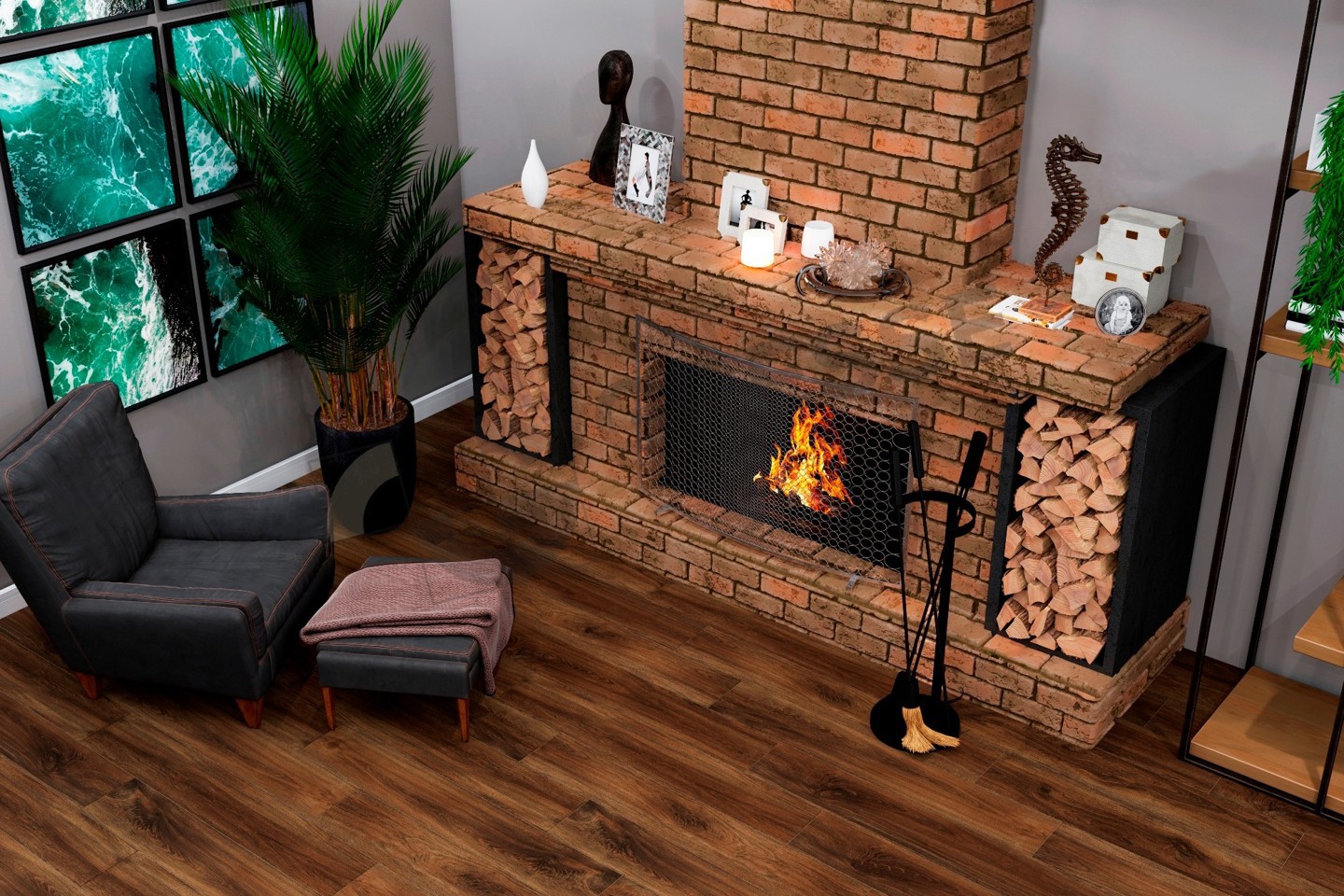 Изображение товара Керамогранит Gresse Ajanta GRS11-11S Amaranth 20x120 см коричневый