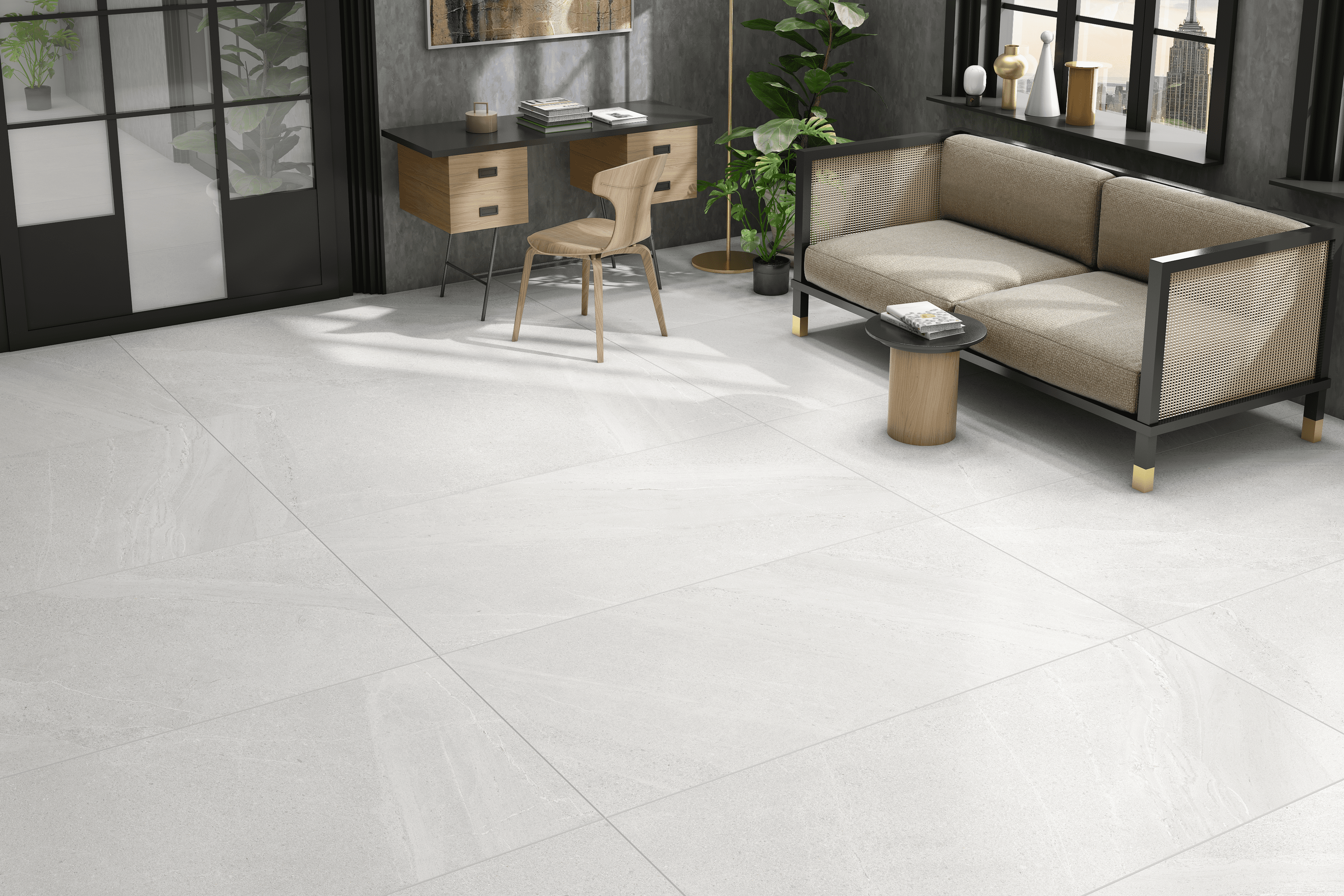 Изображение товара Керамогранит Kerald Burlington White matt 60x120 см для стен и полов