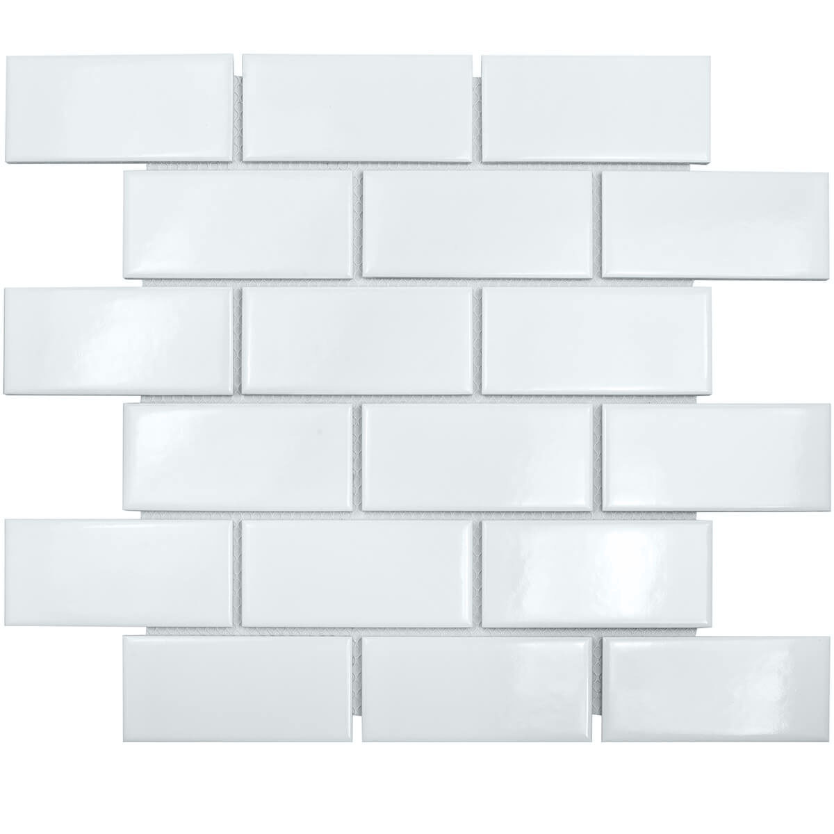 Изображение товара Керамическая мозаика Starmosaic Brick White Glossy 29.1x29.5 см для стен и полов