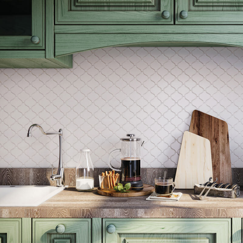 Изображение товара Мозаика керамическая Starmosaic Latern white matt 24.6x28см цвет белый