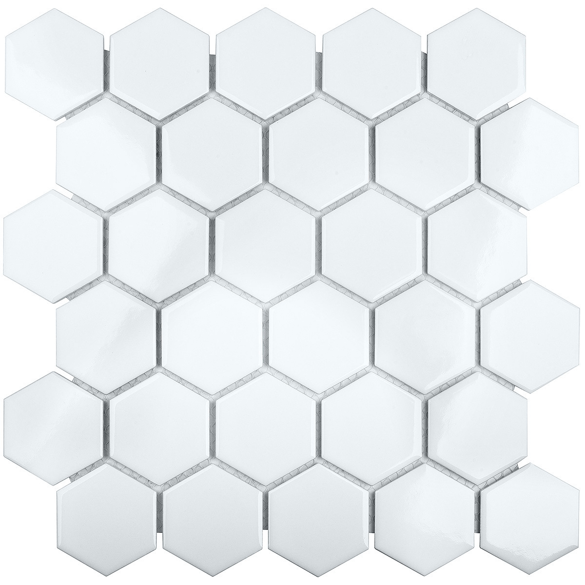 Изображение товара Мозаика керамическая Starmosaic Hexagon small white glossy MT32000/IDL1001 26.5x27.8см цвет белый