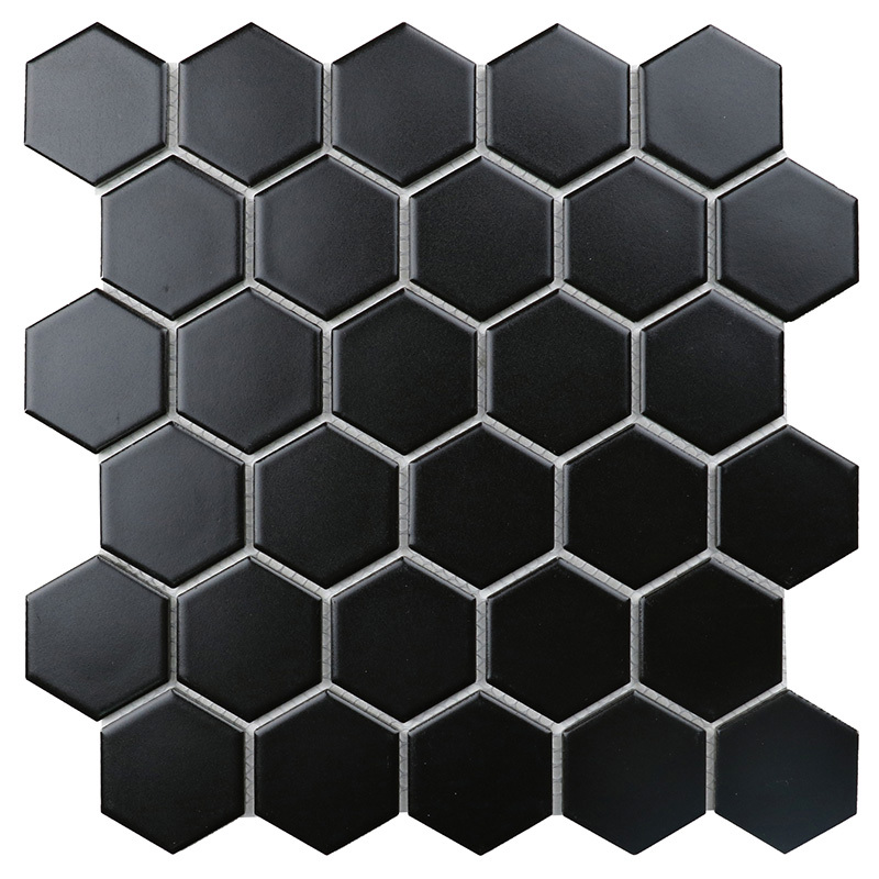 Изображение товара Декоративная мозаика Starmosaic Hexagon small black matt 26.5x27.8 см