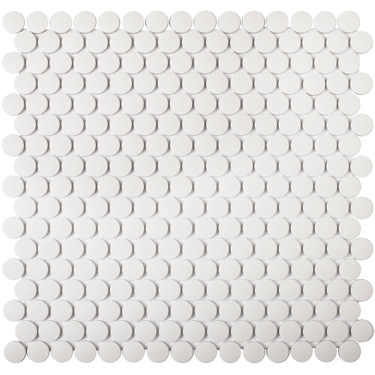 Изображение товара Декоративная мозаика Starmosaic Penny round white antislip 1237226 31.5x30.9см цвет Белый