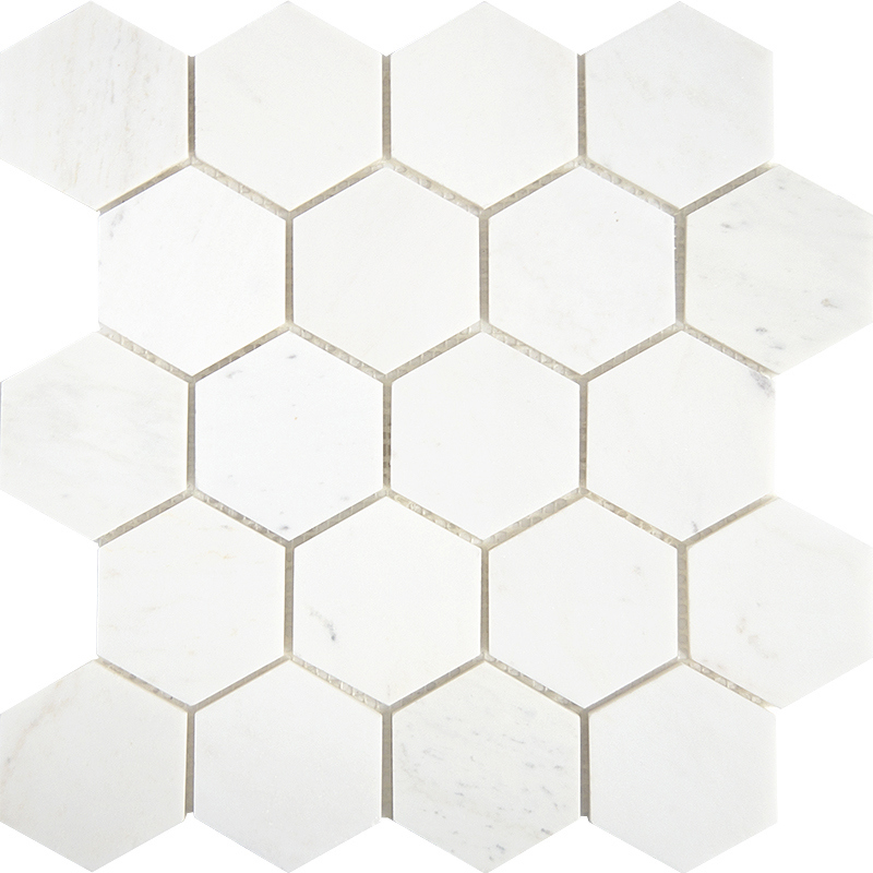 Изображение товара Декоративная мозаика Starmosaic Hexagon vmwp 64x74 1236043 30.5x30.5см цвет Белый