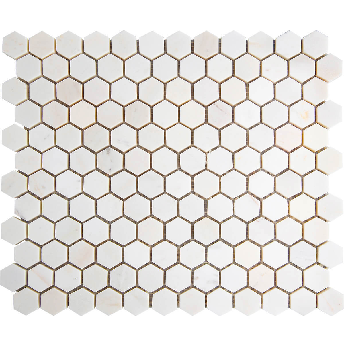 Изображение товара Декоративная мозаика из натурального мрамора Hexagon 23x23 см белая