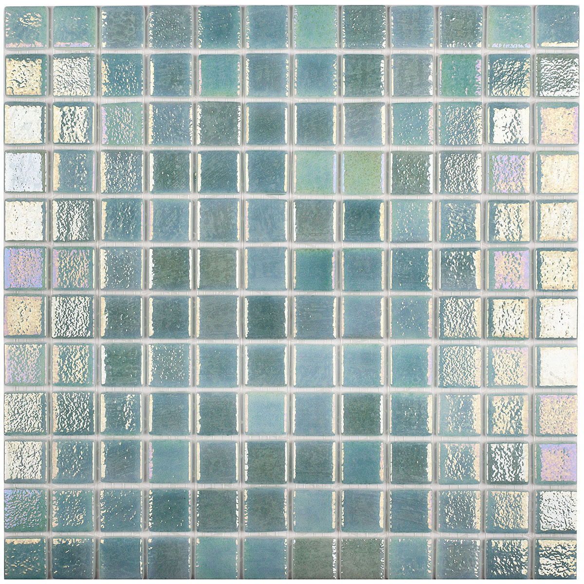 Изображение товара Декоративная мозаика Vidrepur Shell № 553 31.7x31.7см зеленая для интерьера и бассейна