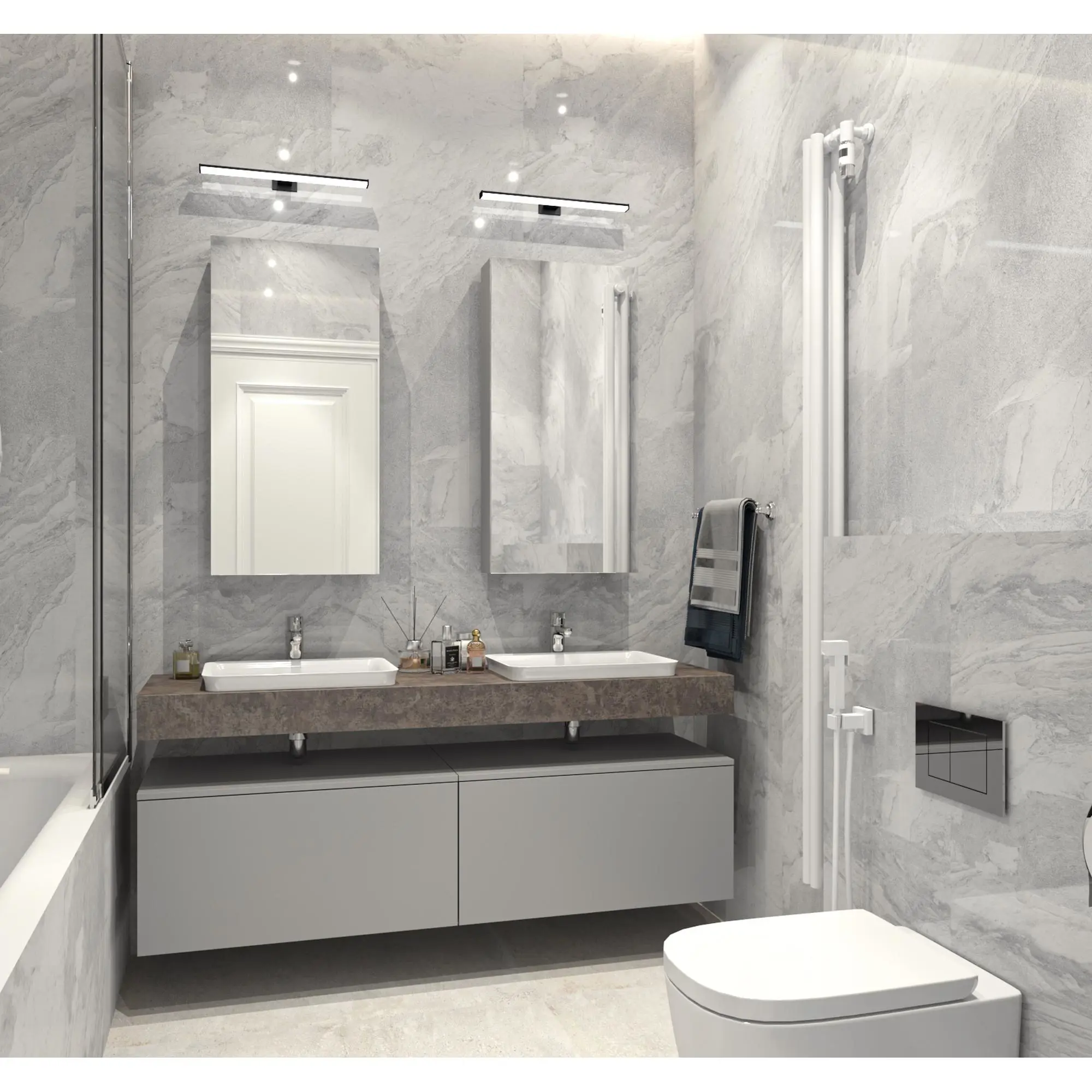 Изображение товара Керамогранит Absolut gres Nevado AB 3103G 60x120см 1.44 м² цвет серый