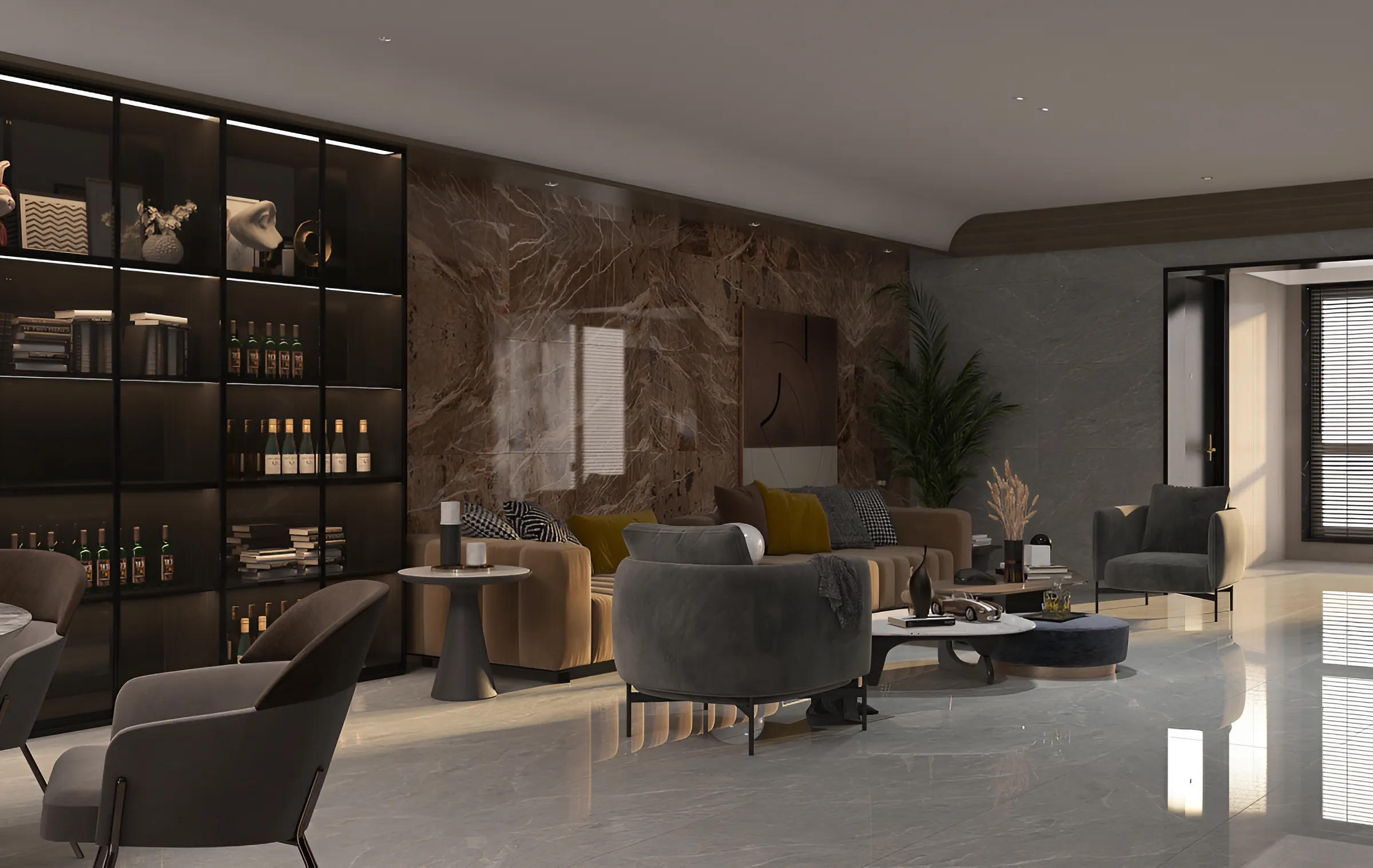 Изображение товара Керамогранит Absolut Gres Carbon 60x120 см серый полированный для интерьера и экстерьера