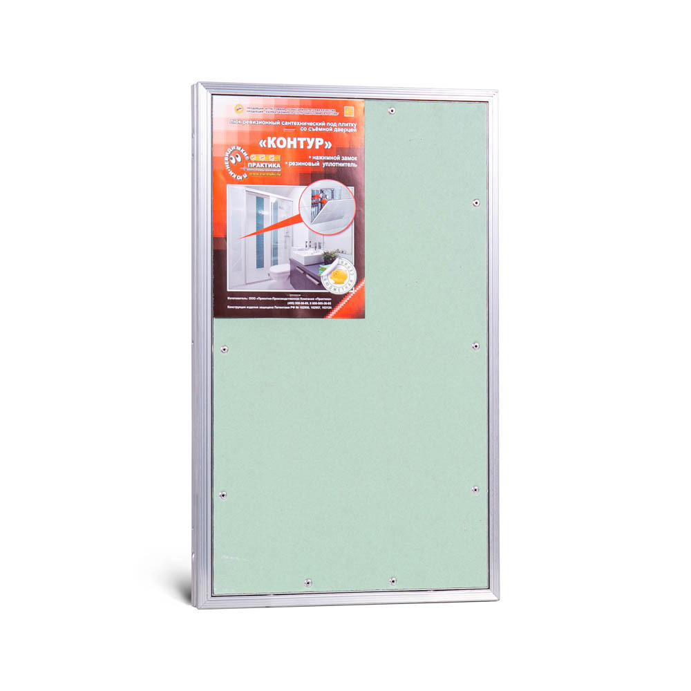 Изображение товара Люк ревизионный от ПРАКТИКА 30x50 см алюминий скрытый под плитку