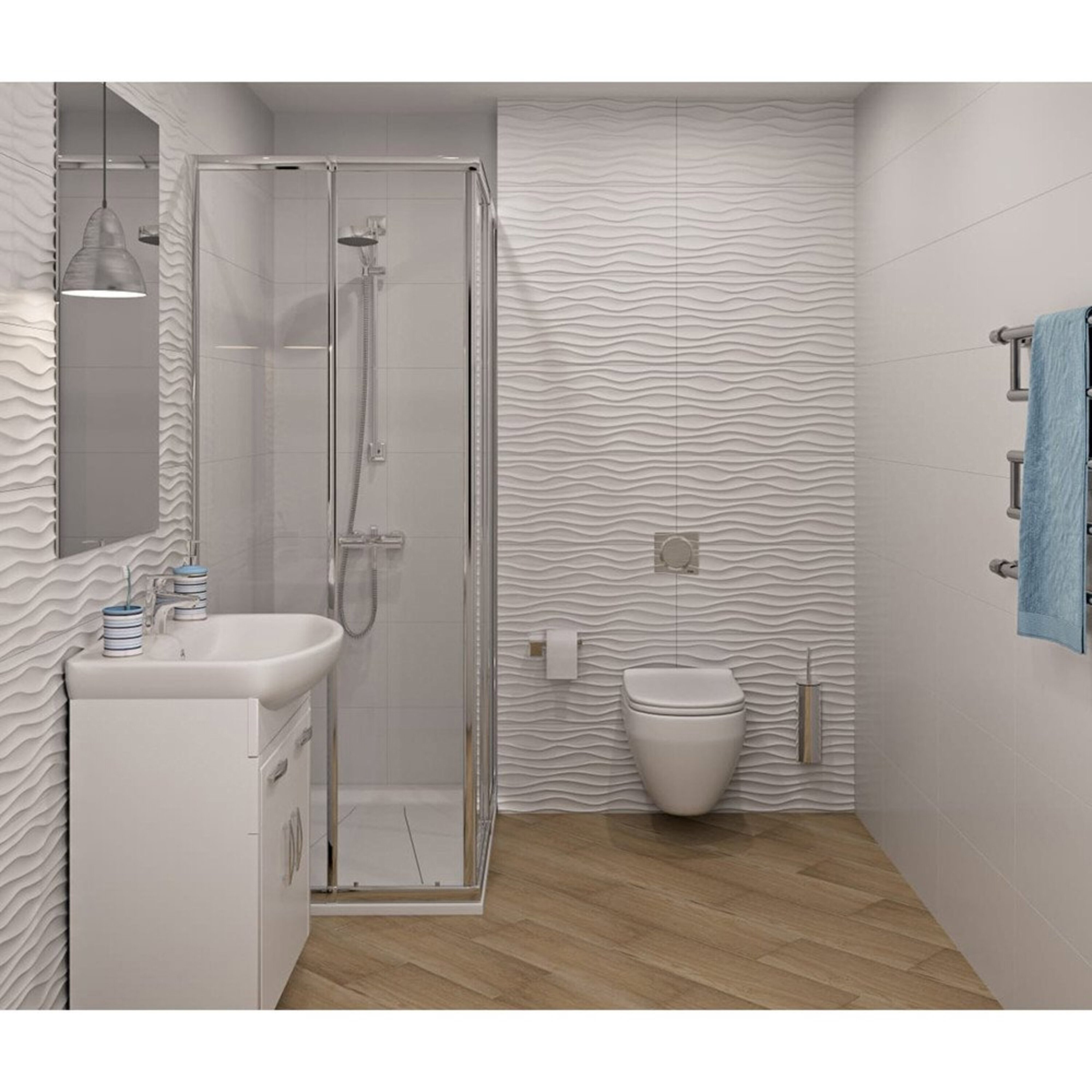 Изображение товара Керамическая плитка Керамин Дюна 60x30см белая для внутренних стен