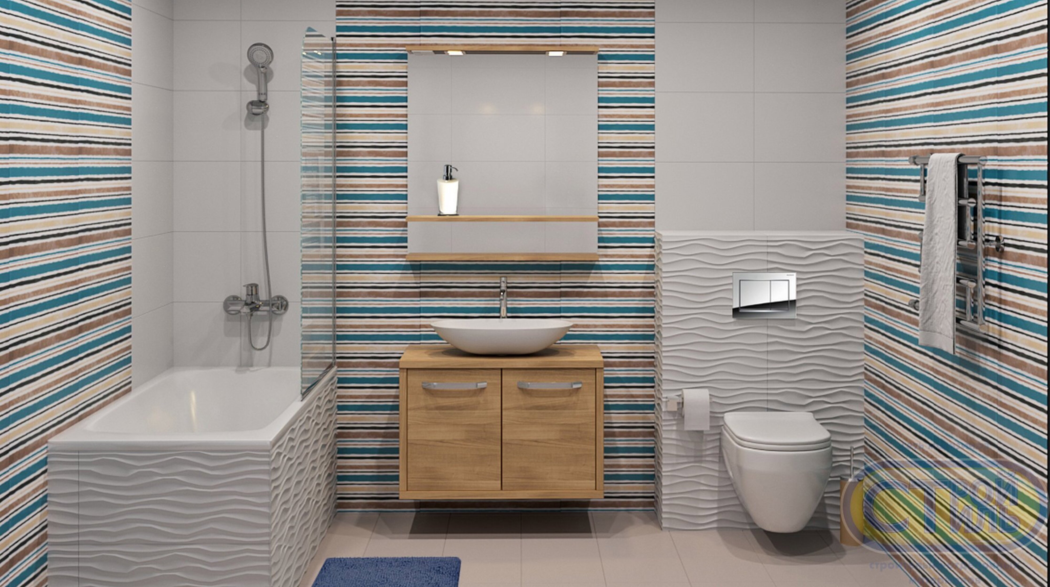 Изображение товара Керамическая настенная плитка Дюна 60x30см белый однотонный белорусского производства