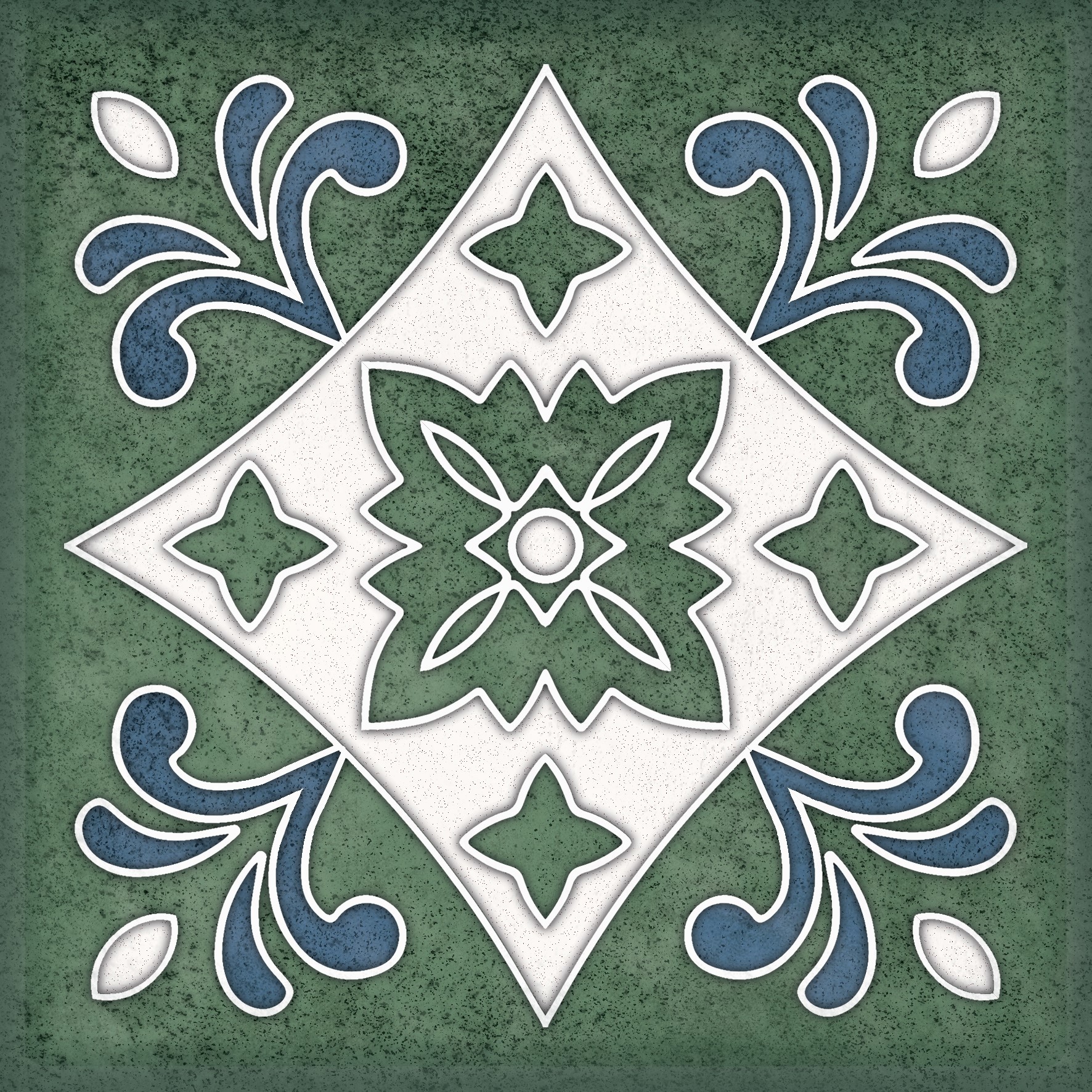 Изображение товара Керамическая плитка Керлайф Smalto Decor 3 Verde 15x15см - для стен, интерьерная, Россия