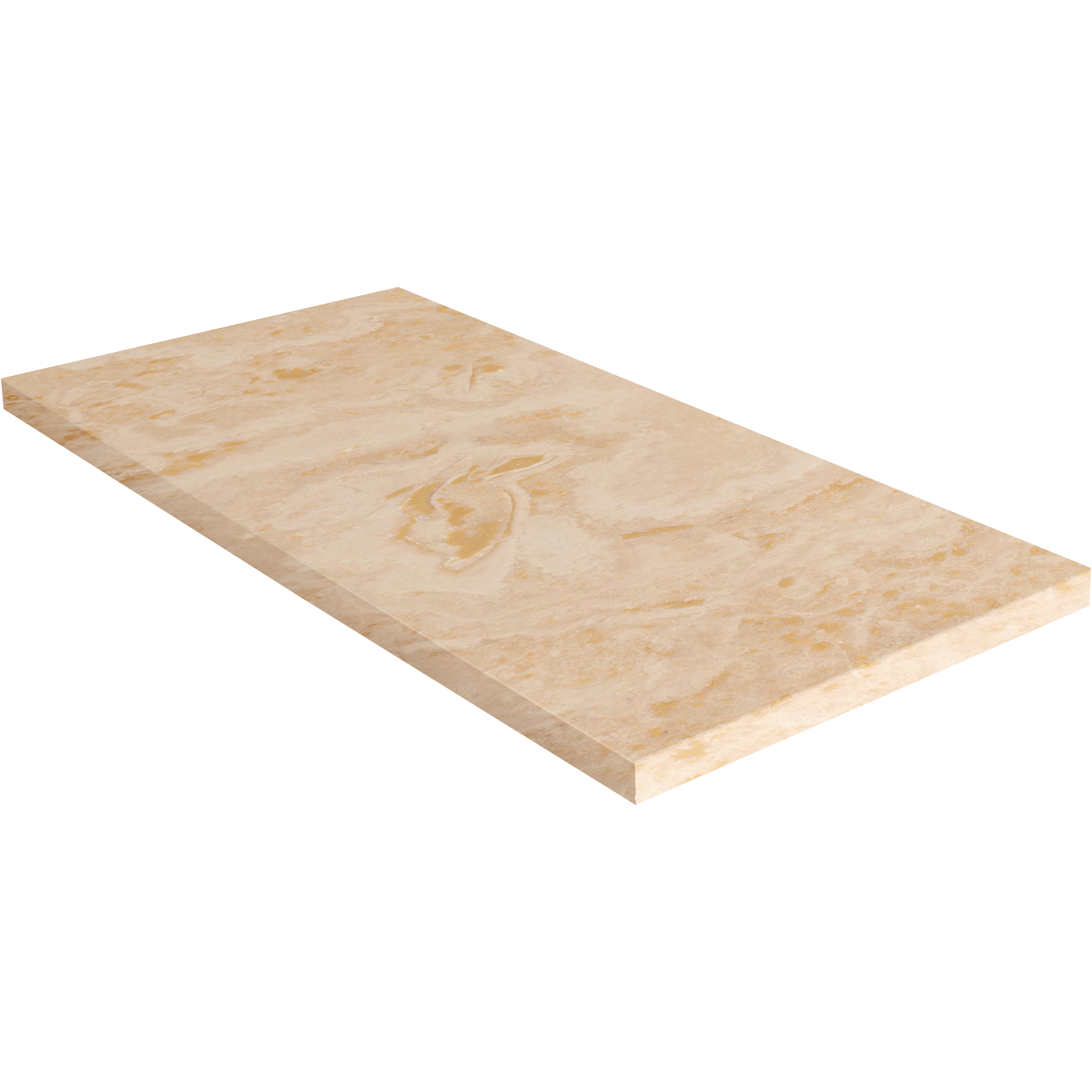 Изображение товара Натуральная травертиновая плитка Aningo Classic Light 30x60 см бежевый полированный