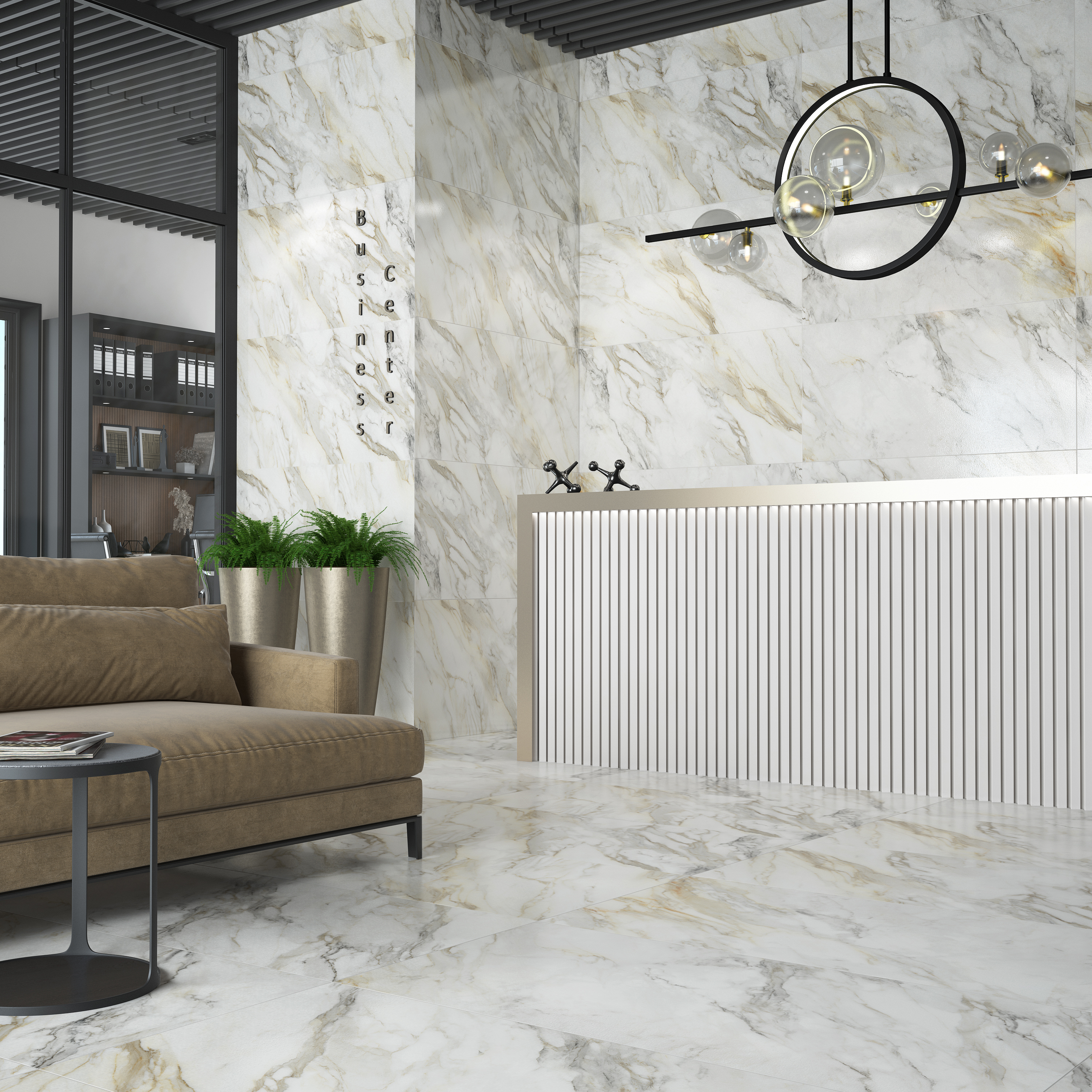 Изображение товара Керамогранит Керамин Скай 120x60 см бежевый для интерьера и фасада