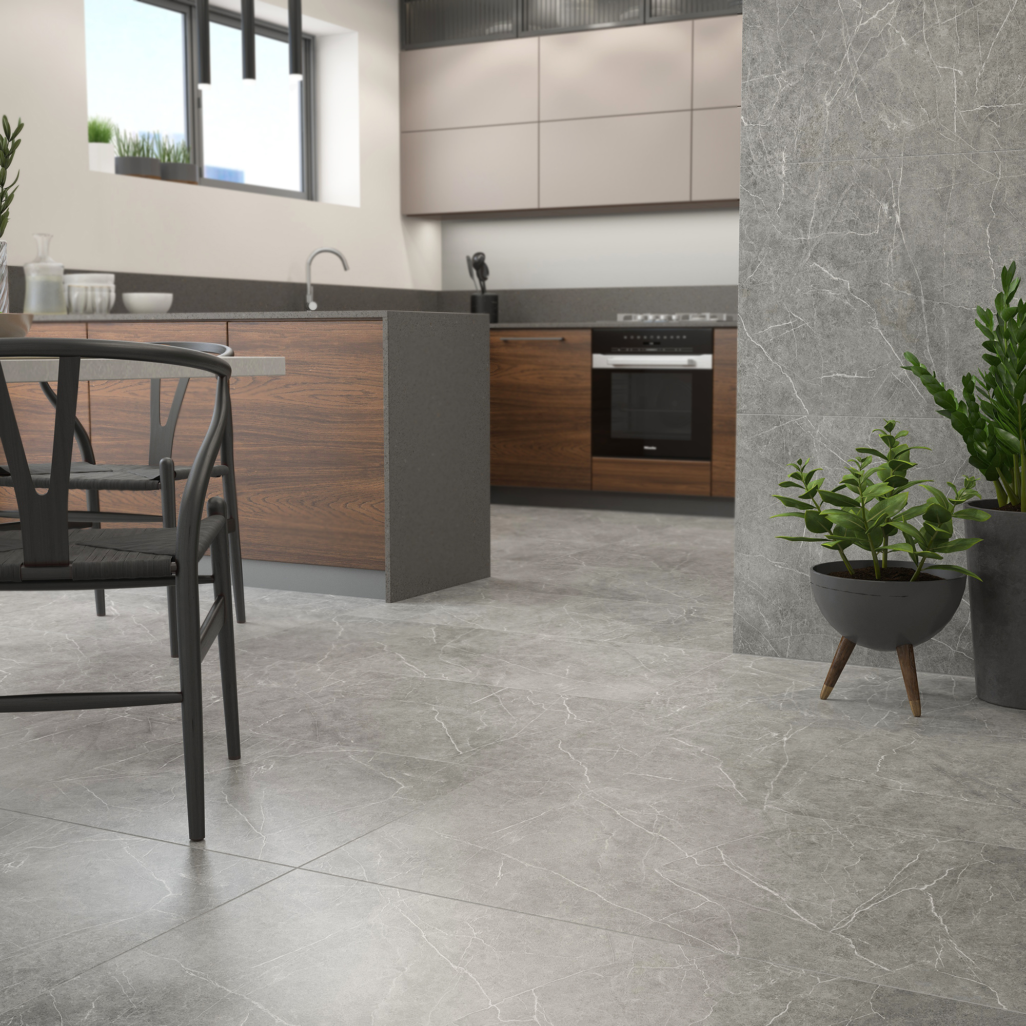 Изображение товара Керамогранит Керамин Клифф 120x60 см серый, матовый, для внутреннего оформления