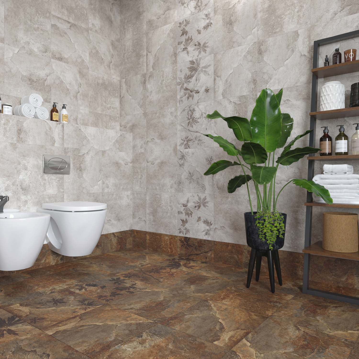 Изображение товара Керамогранит Керамин Денвер 40x40 см матовый эффект мрамор серый