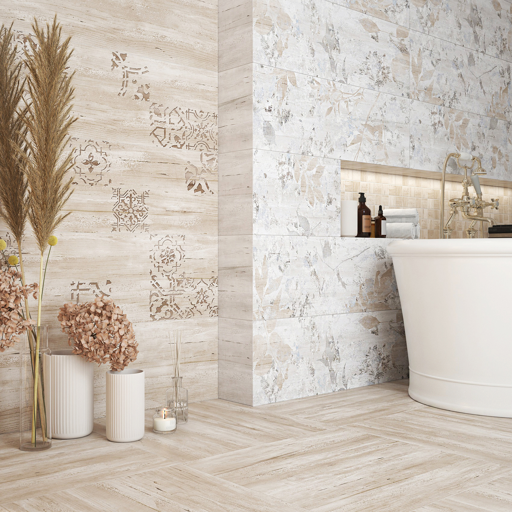 Изображение товара Керамическая плитка Керамин Рондо 90x30 см для стен разноцветная