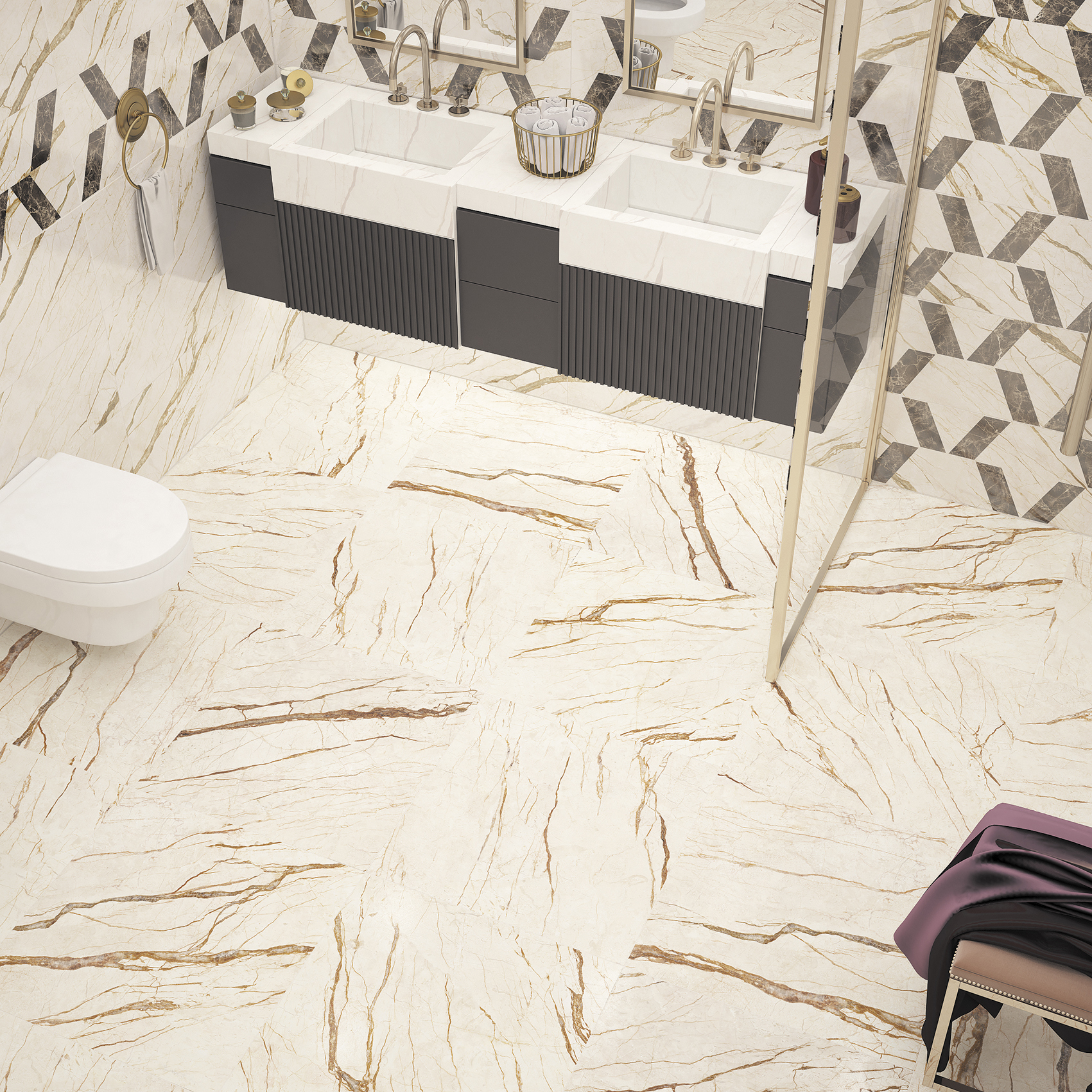 Изображение товара Керамогранит Керамин Гавана CDB00022221 60x60см 1.44 м² цвет бежевый